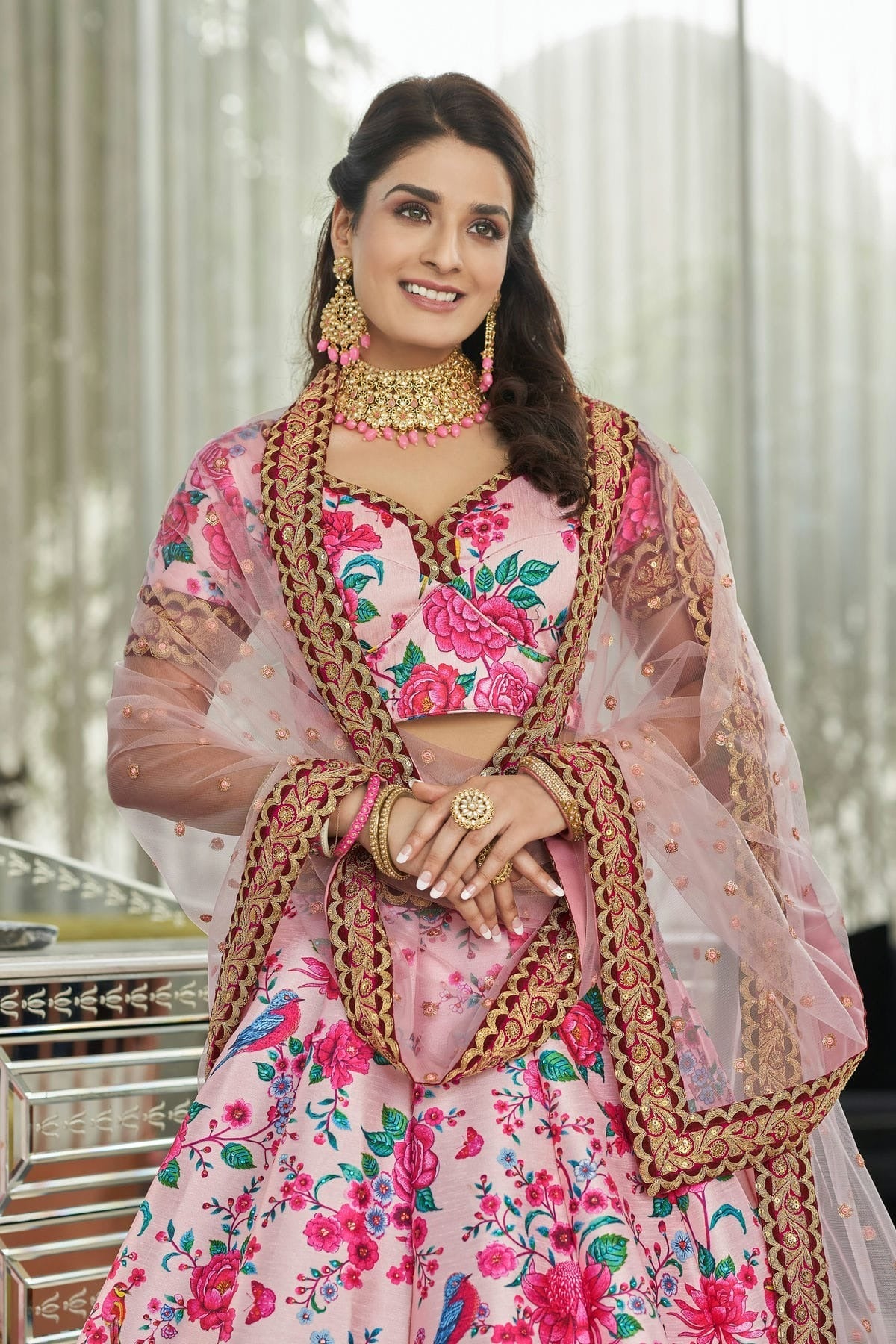 Art Silk Embroidery A Line Lehenga Choli LC1010180 A