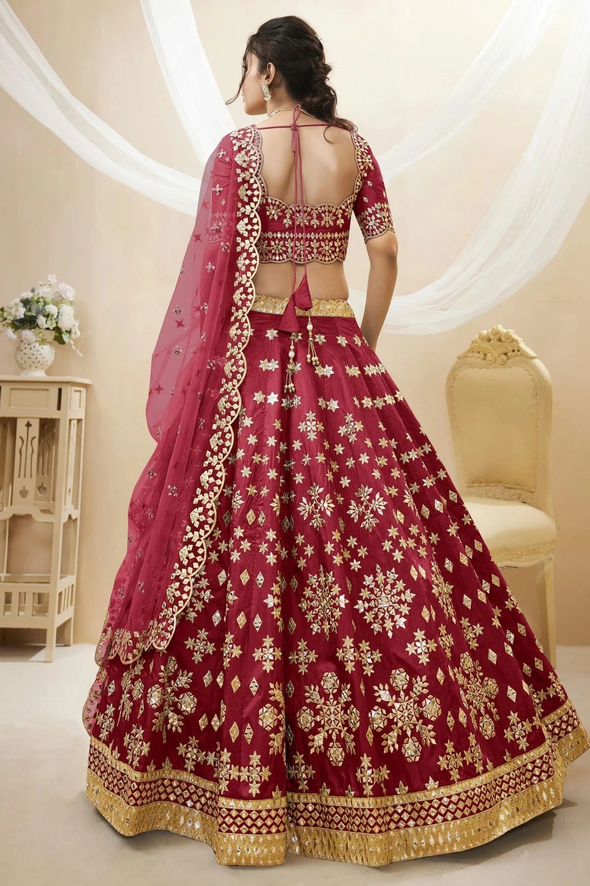 Art Silk Embroidery A Line Lehenga Choli LC1010219 A