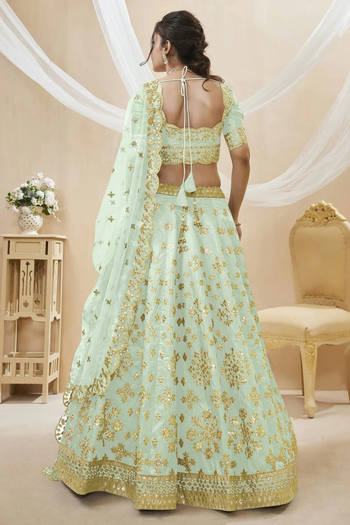 Art Silk Embroidery A Line Lehenga Choli LC1010221 A