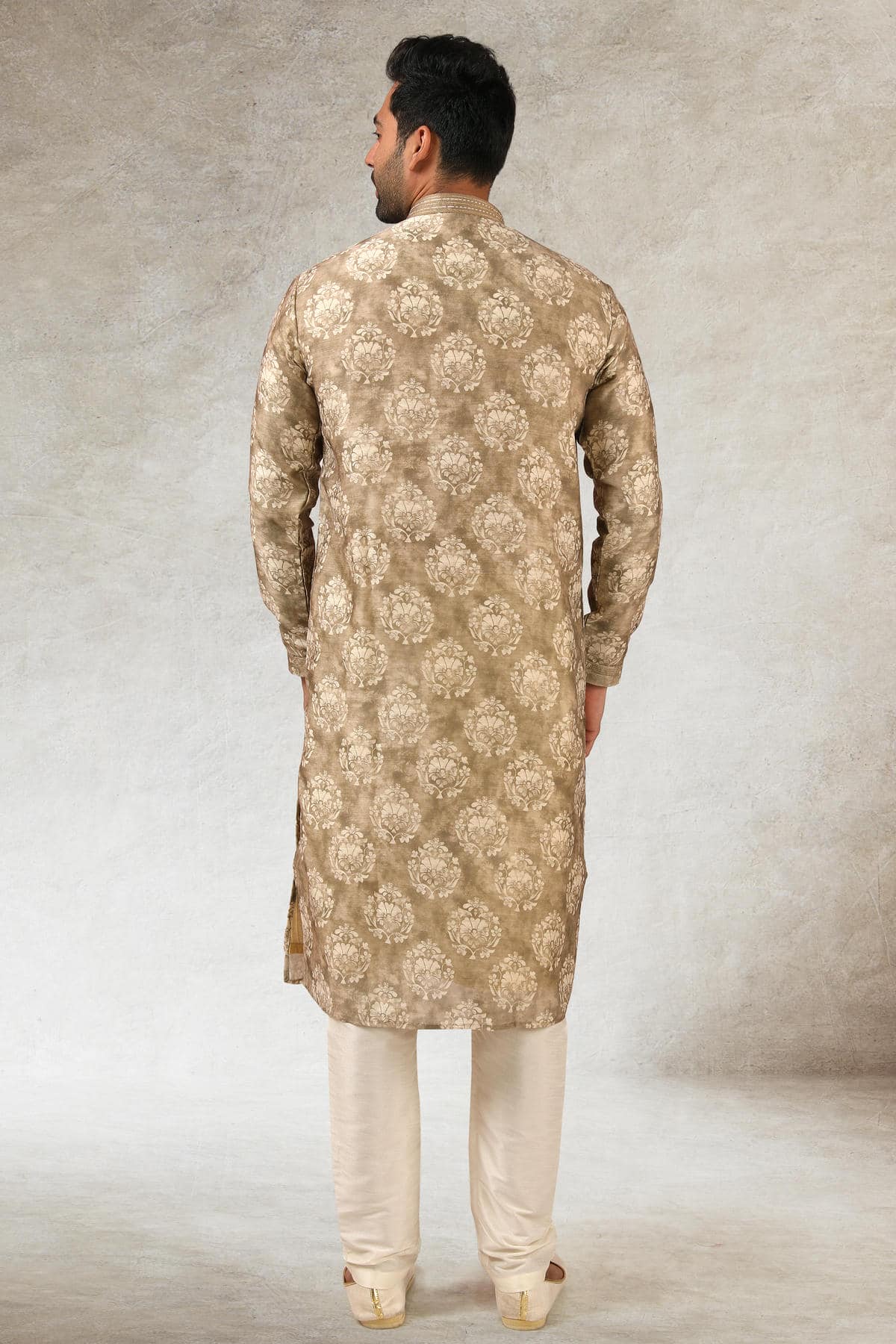 Art Silk Kurta Pajama In Cream colour KP1230282 D