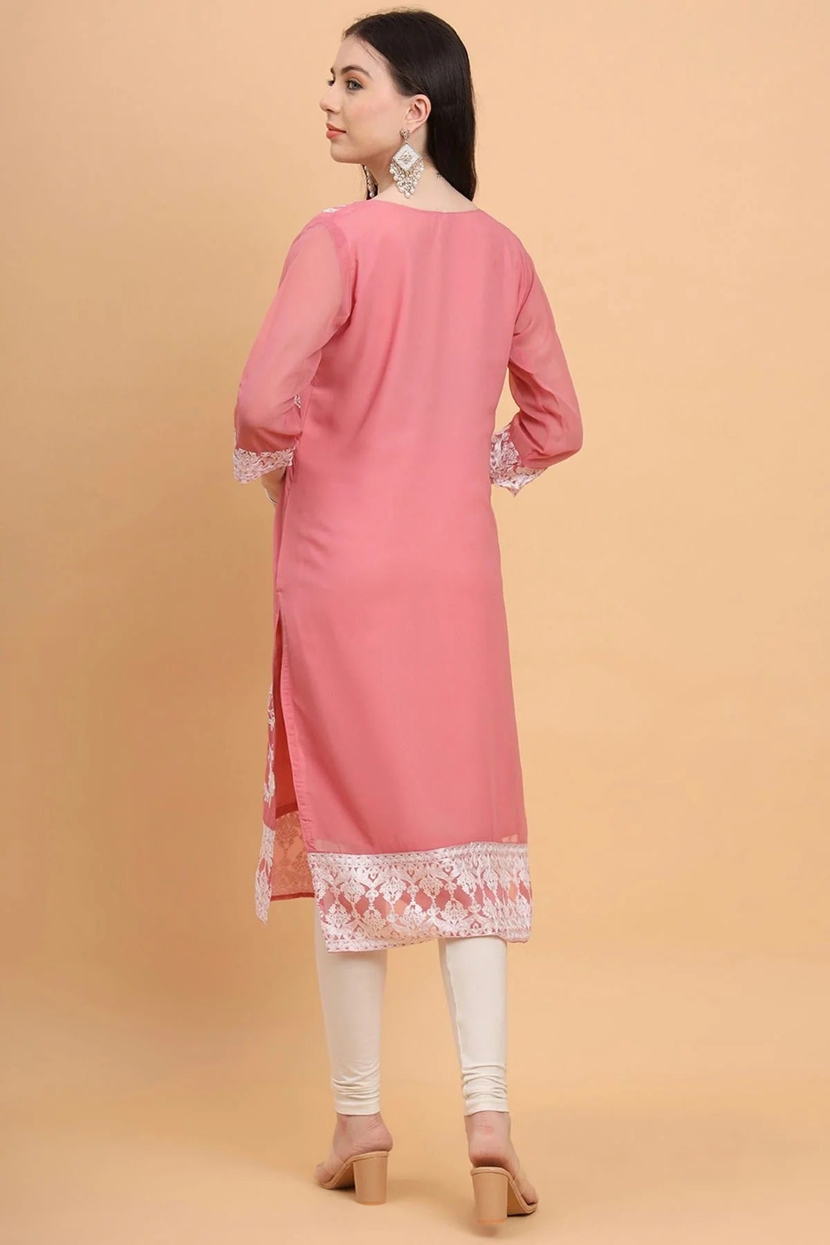 Baby Pink Colour Georgette Kurti KR1111182 A