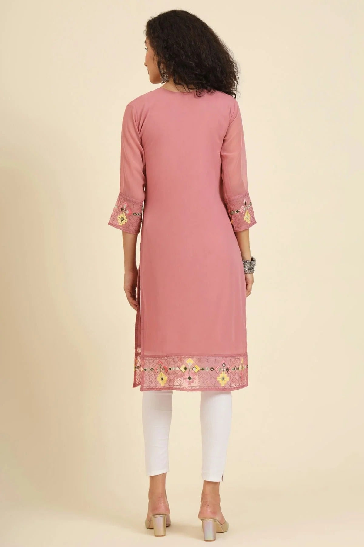 Baby Pink Colour Georgette Kurti KR1111244 A