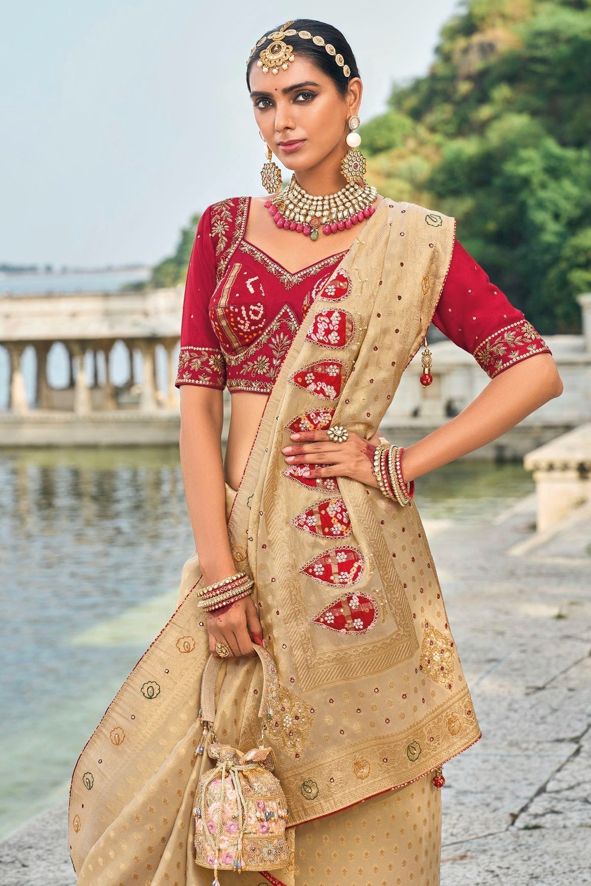 Beige Colour Kanjivaram Silk Designer Saree SD1111747 A