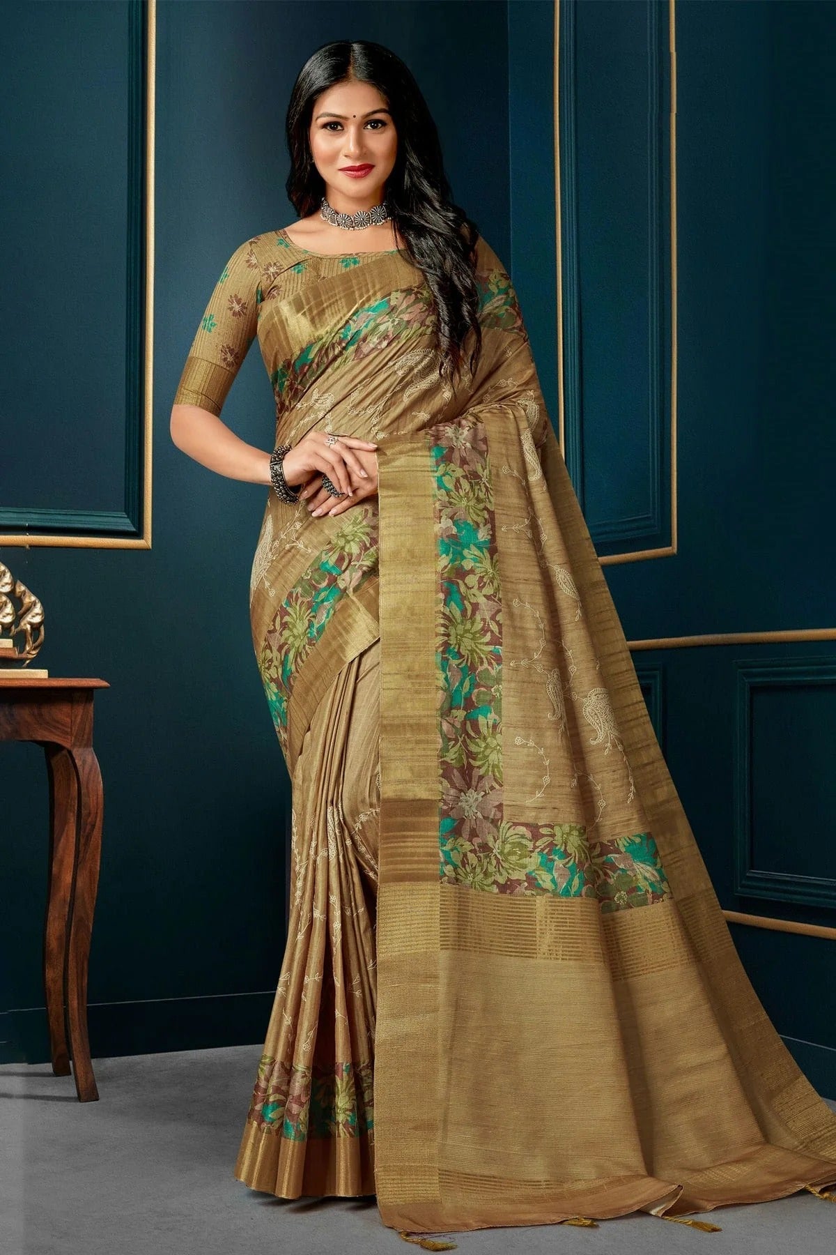 Beige Colour Kotha Silk Traditional Saree LC1121650