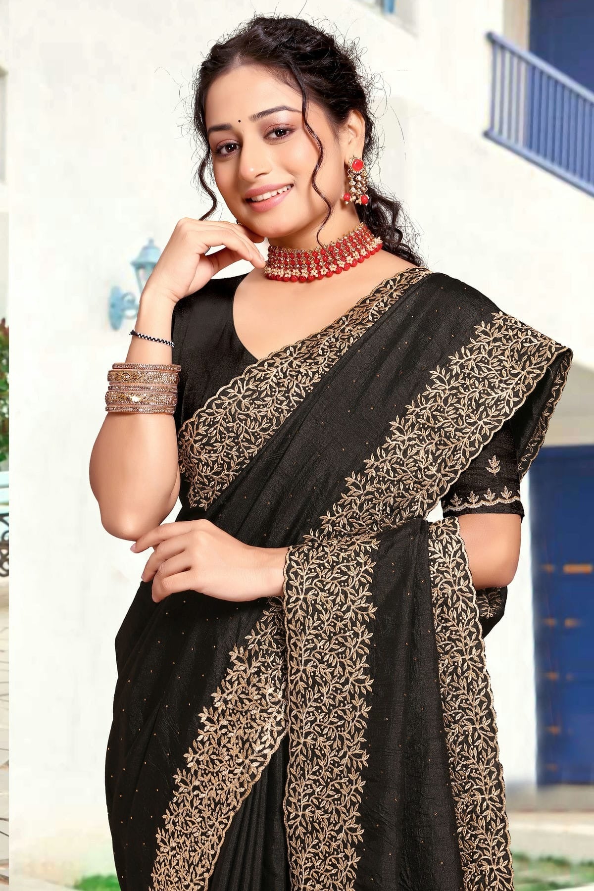 Black Colour Art Silk Designer Saree SD1121832 A