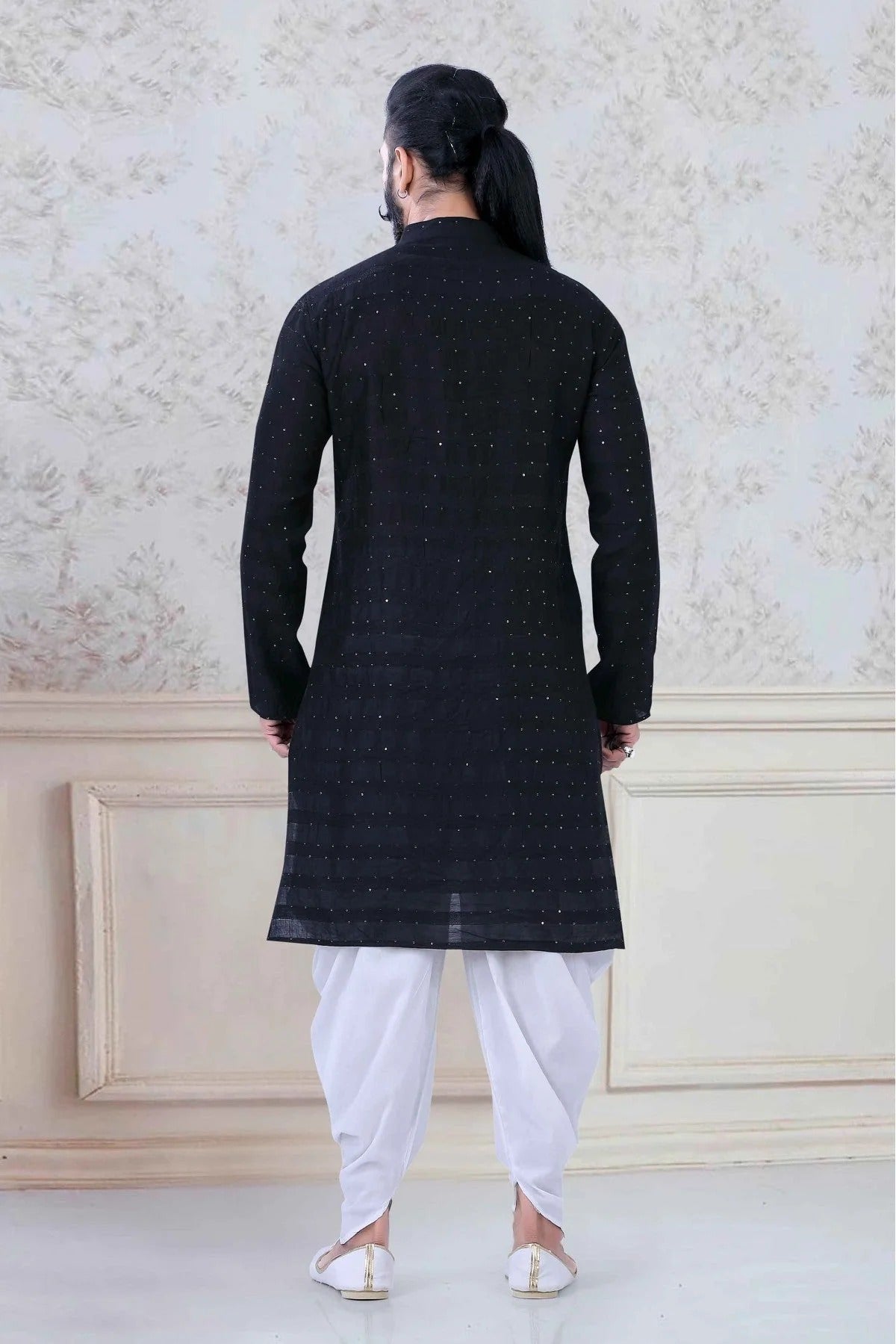 Black Colour Georgette Festival Wear Dhoti Kurta KP1130069 A