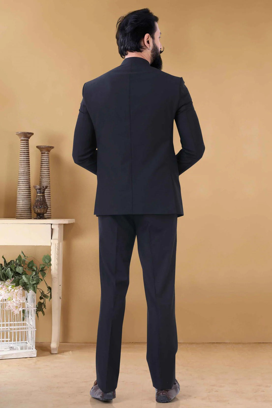 Black Colour Rayon Jodhpuri Suit SH1130016 A