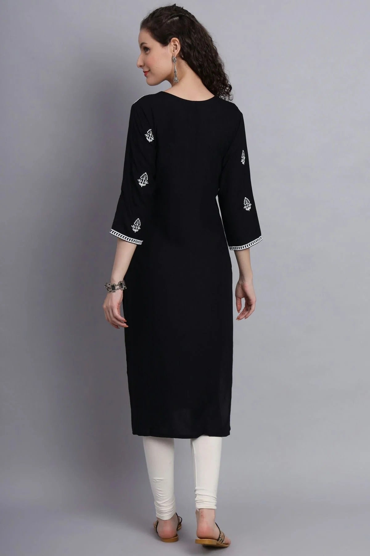 Black Colour Rayon Kurti KR1111131 A