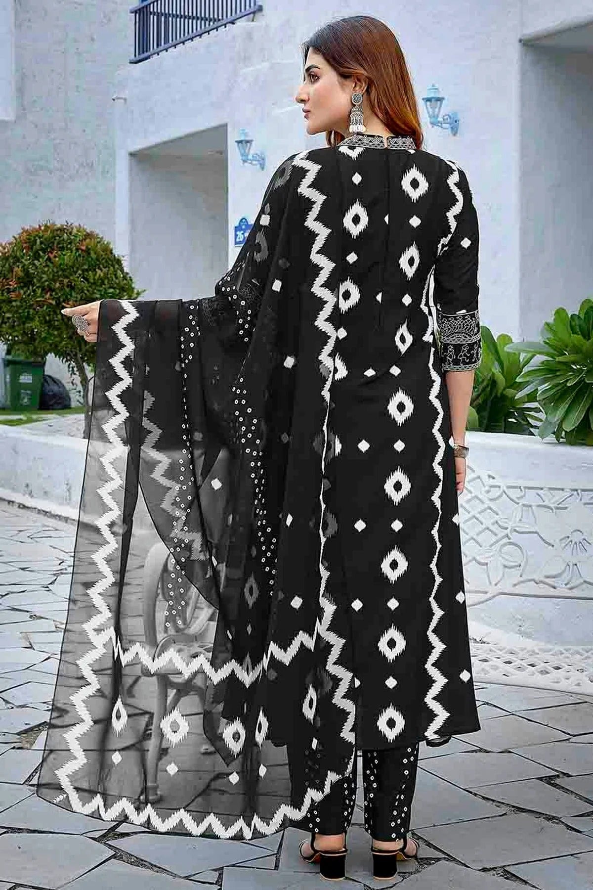 Black Colour Viscose Stitched Suit SS1113331 A