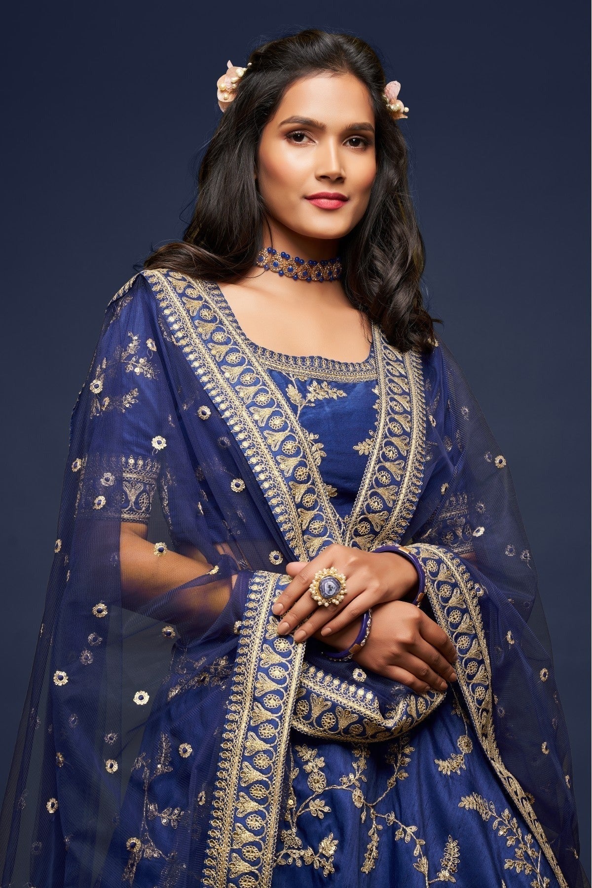 Blue Colour Art Silk Lehenga Choli LC1010107 B