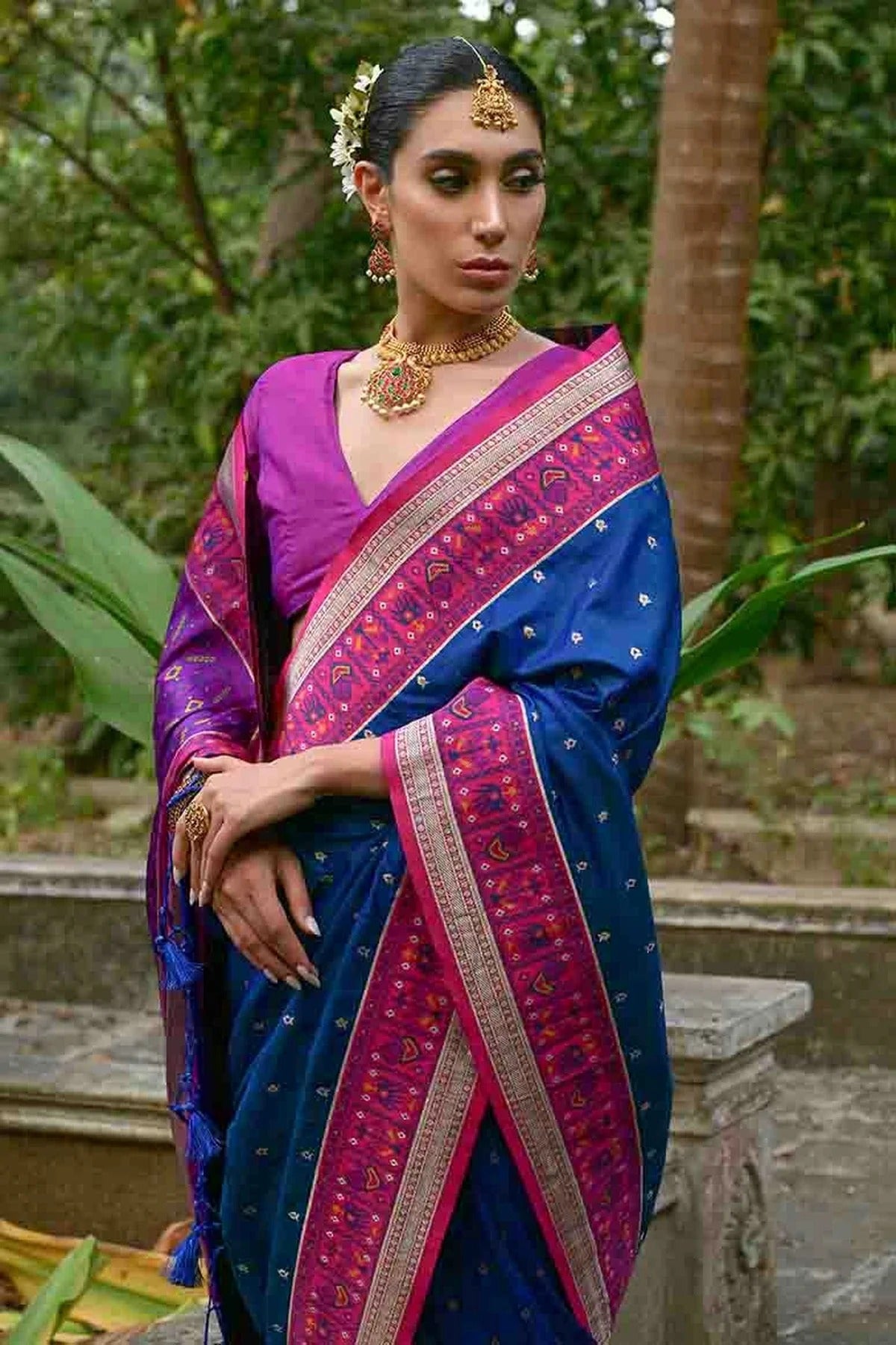 Blue Colour Banarasi Silk Traditional Saree SD1260059 B