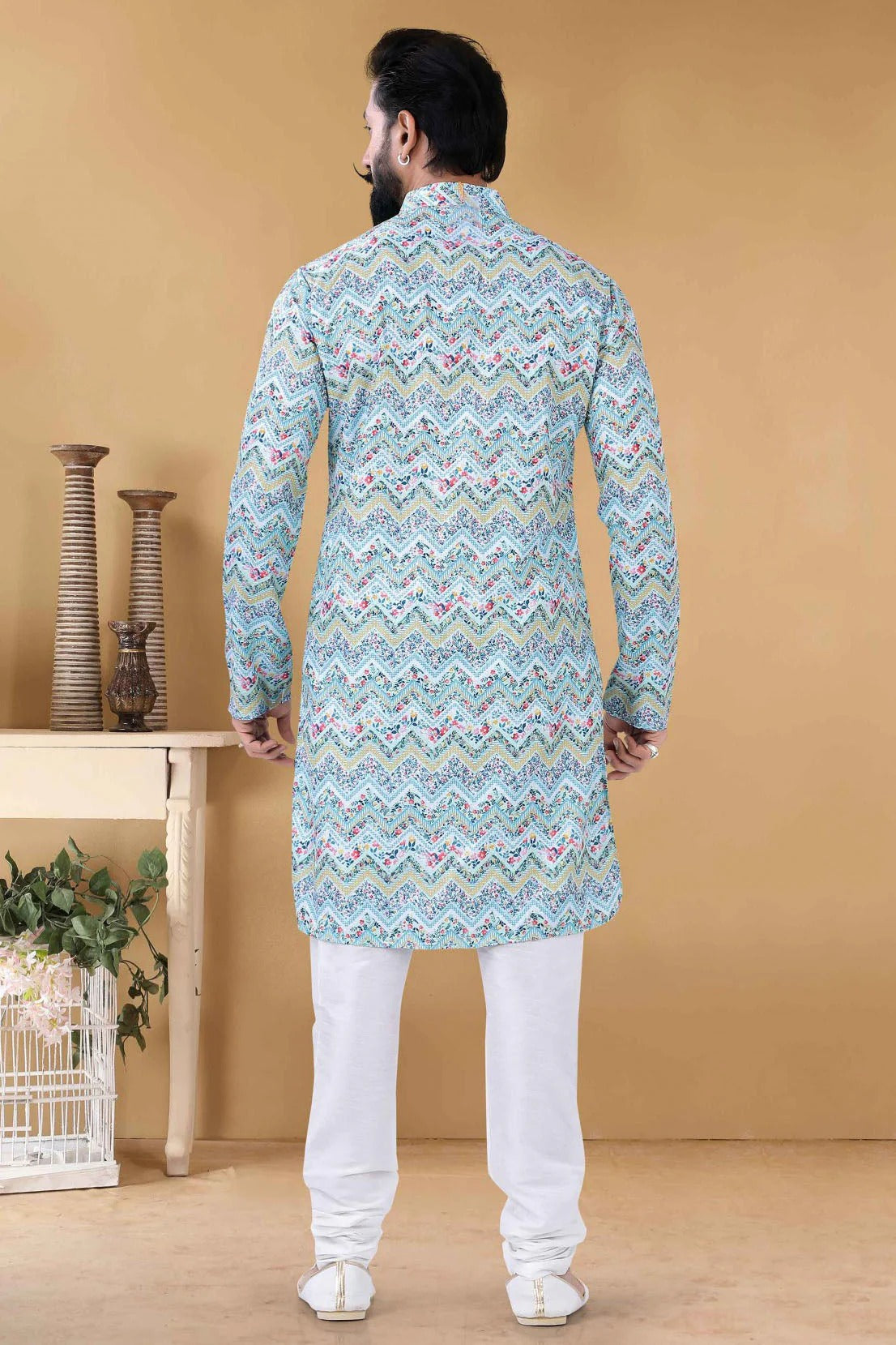 Blue Colour Cotton Kurta Pajama KP1130078 A