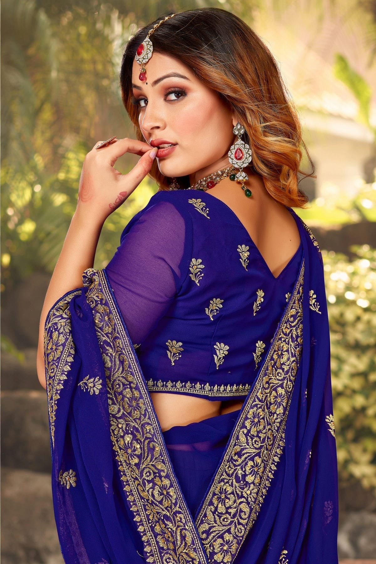 Blue Colour Georgette Designer Saree LC1121399 A