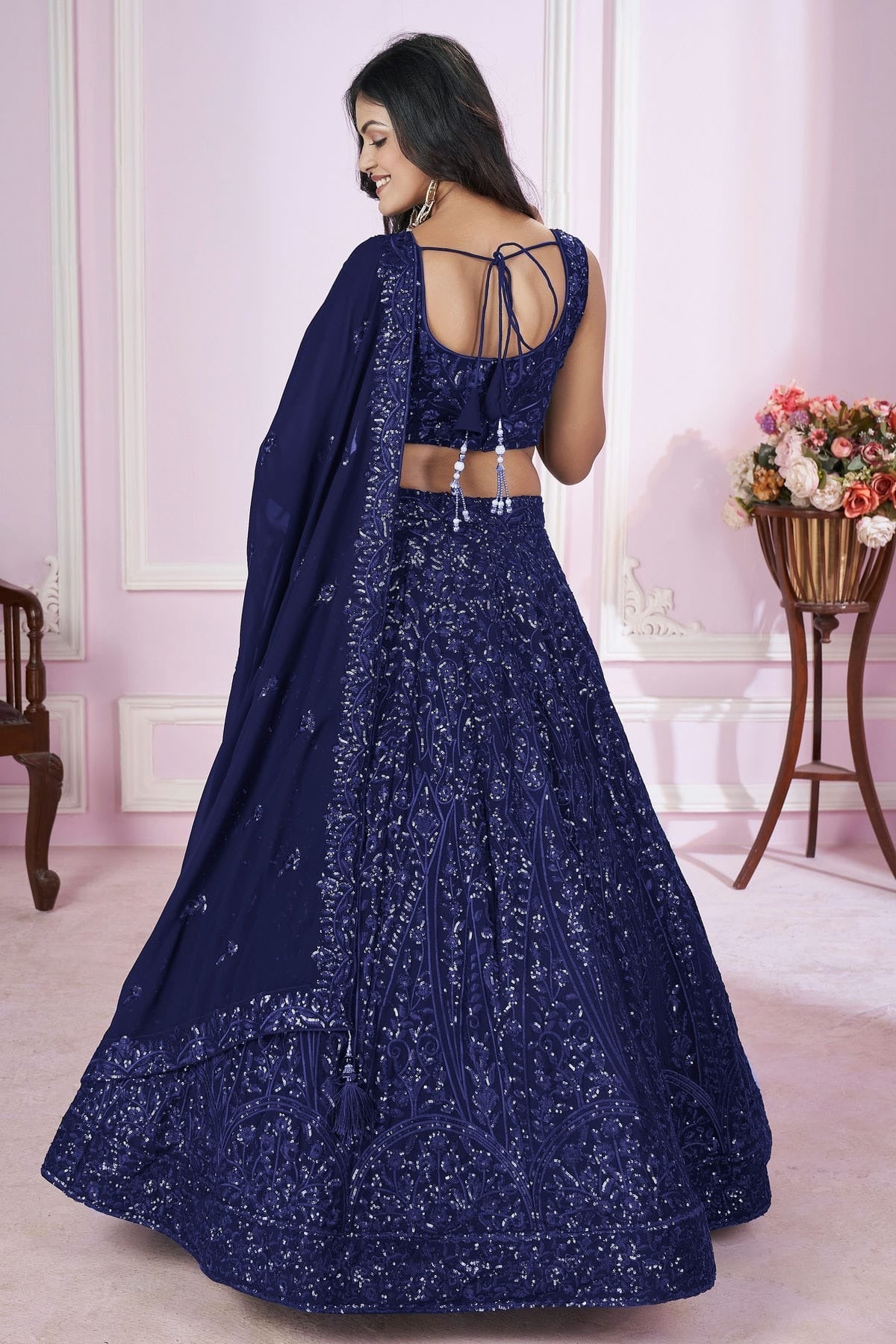 Blue Colour Georgette Lehenga Choli LC1010285 1