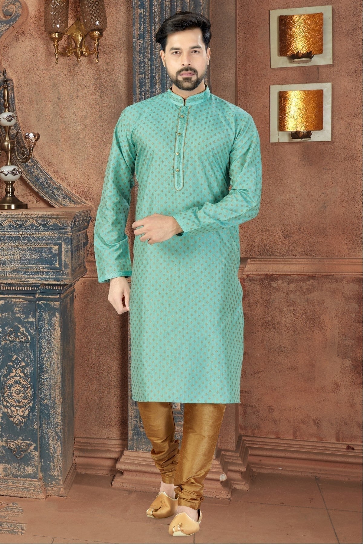 Blue Colour Kurta Pajama In Silk Fabric KP1040091