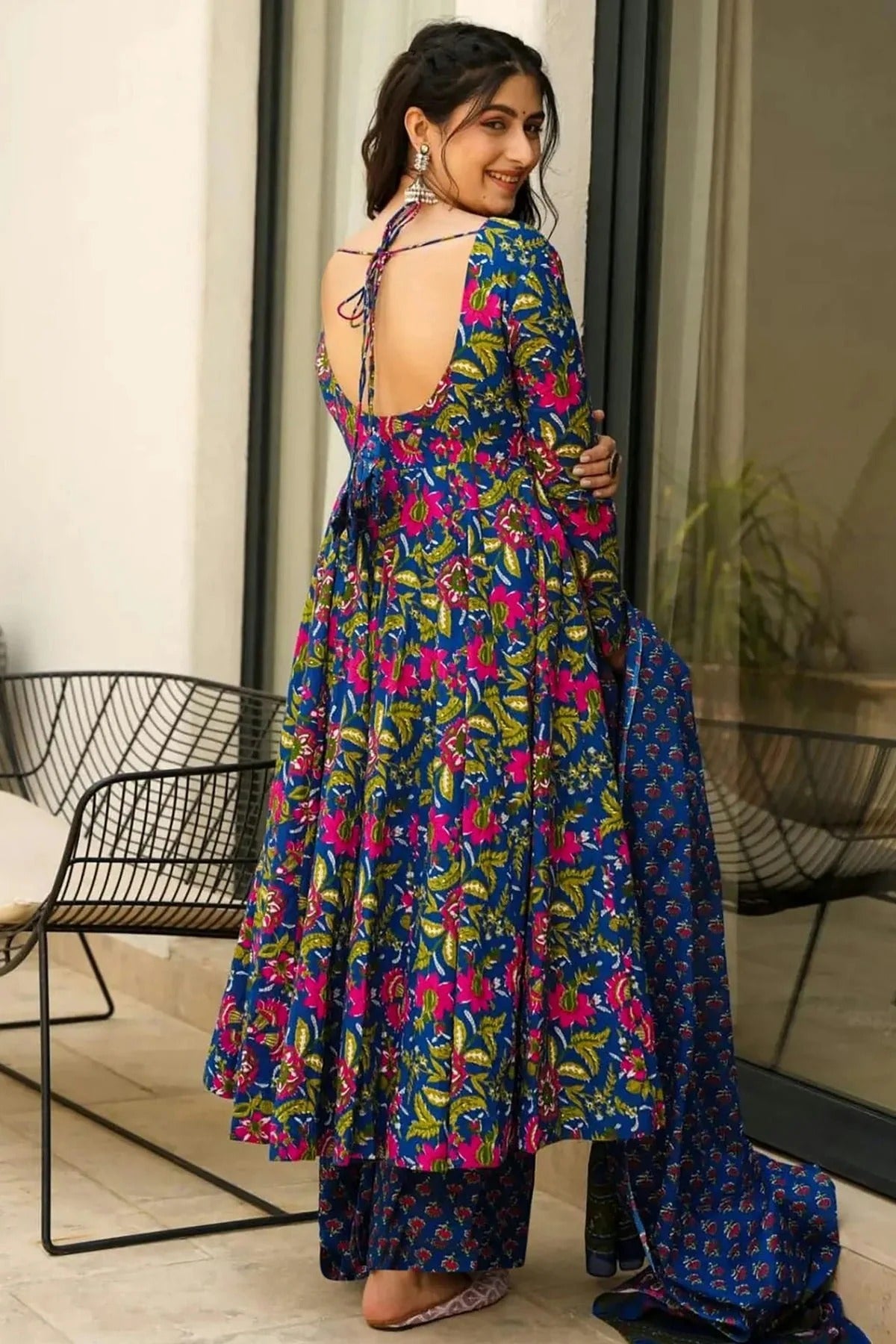 Blue Colour Muslin Stitched Salwar Suit SS1111434 A