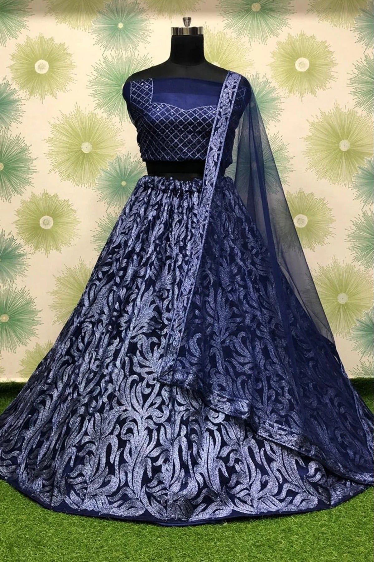 Blue Colour Net Lehenga Choli LC1020105