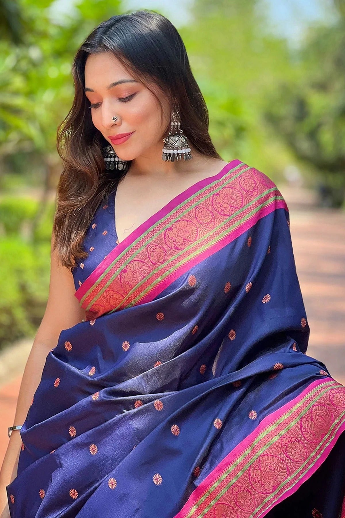 Blue Colour Paithani Silk Woven Work Saree SD1290017 A