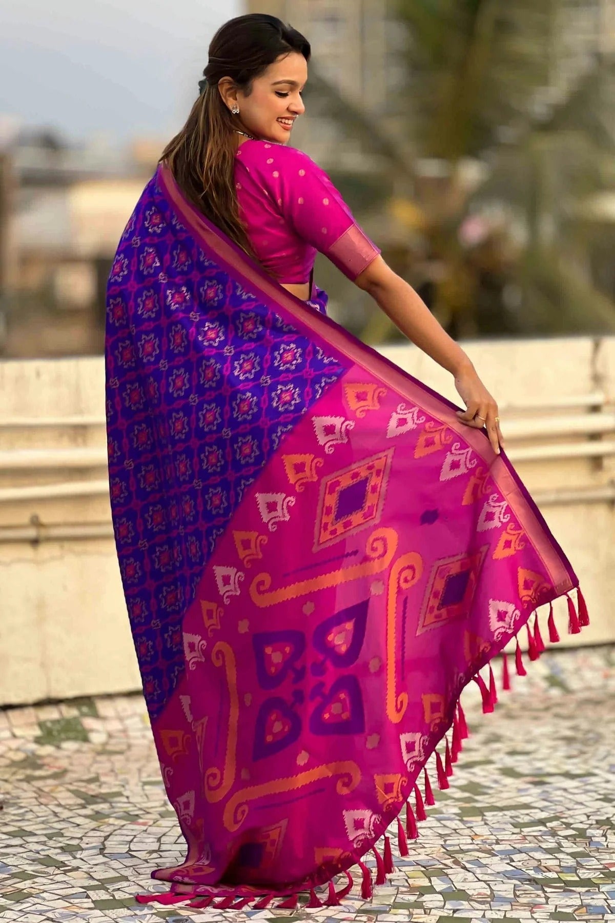 Blue Colour Patola Silk Traditional Saree SD1112670 A