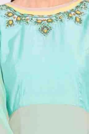 Blue Colour Plus Size Stitched Faux Georgette Embroidery Churidar Suit BW1070185 B