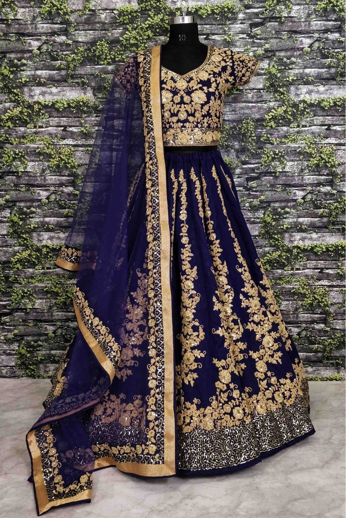 Blue Colour Raw Silk Lehenga Choli LC1010015 D