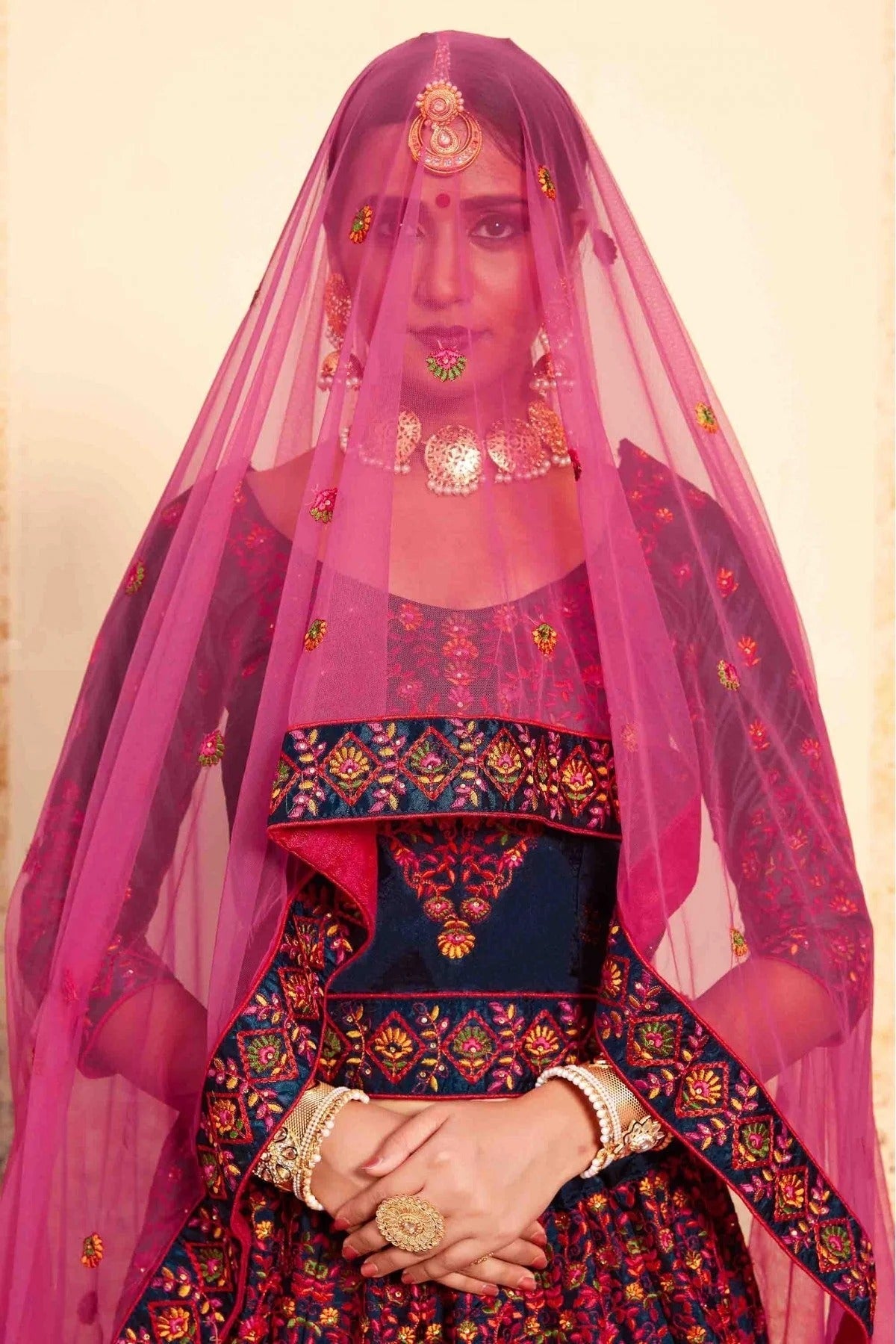 Blue Colour Satin Embroidery Lehenga Choli LC1080195 B