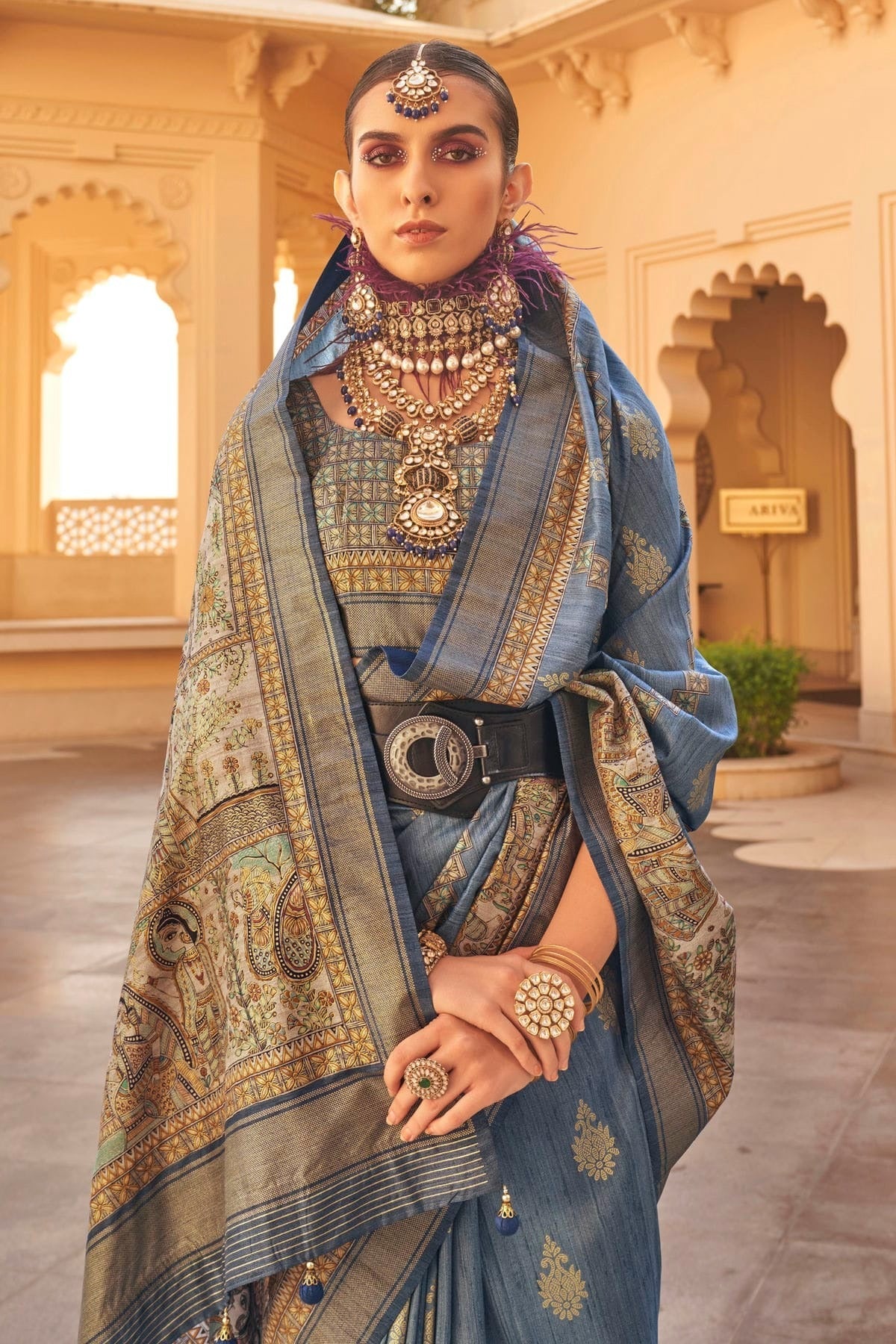 Blue Colour Silk Saree SD1110354 A