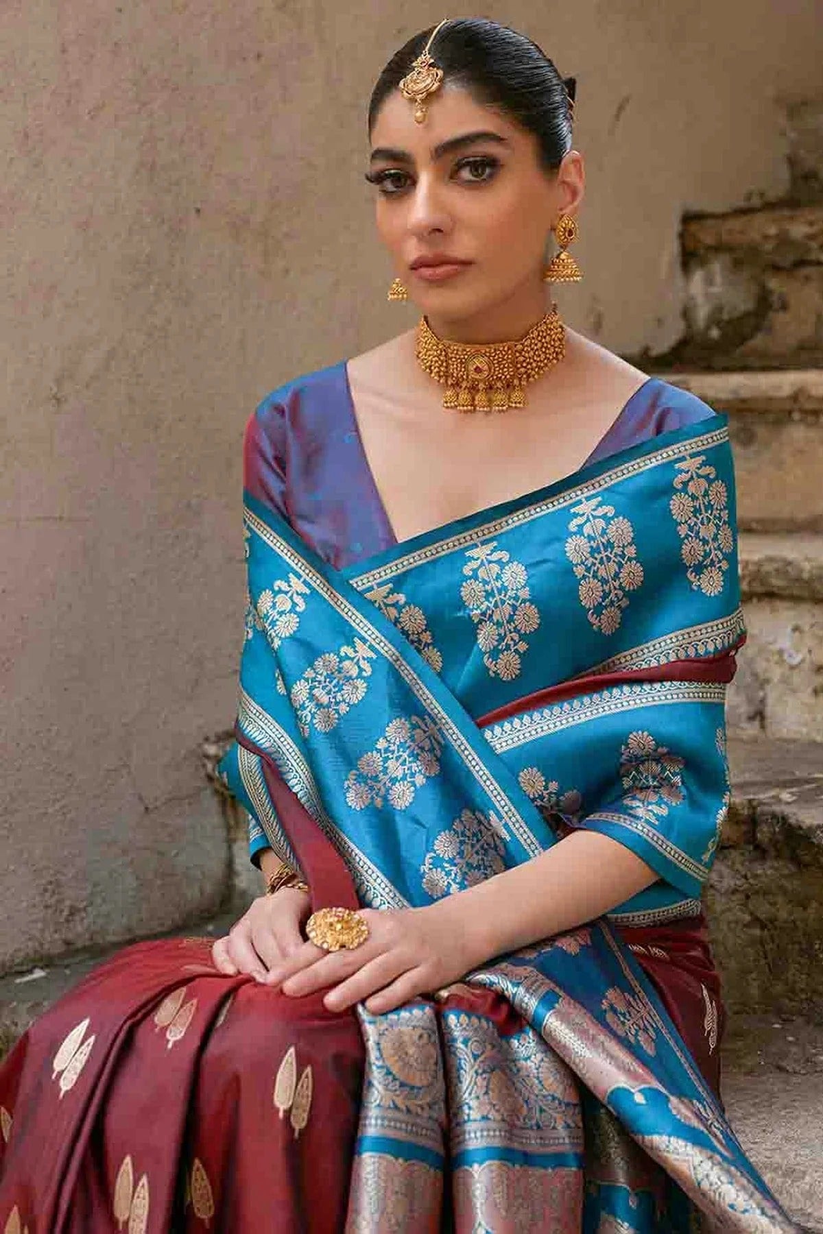 Brown Colour Kanchi Silk Traditional Saree SD1260053 B