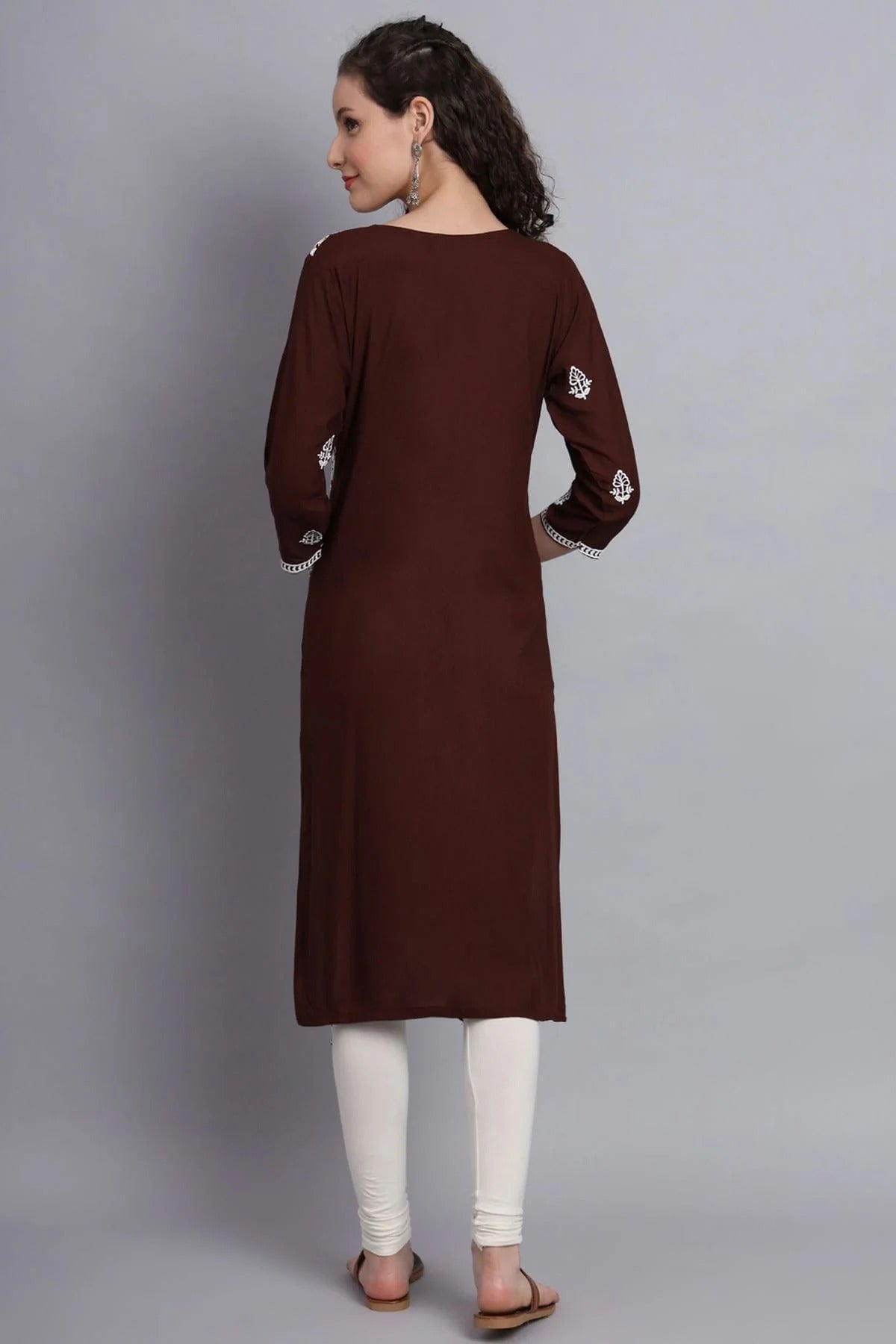 Brown Colour Rayon Kurti KR1111128 A