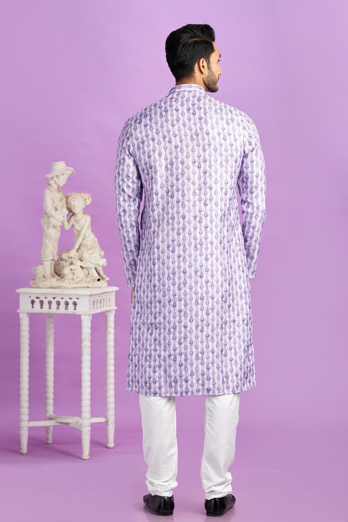 Cotton Digital Print Kurta Pajama In Purple Colour KP1230482 3