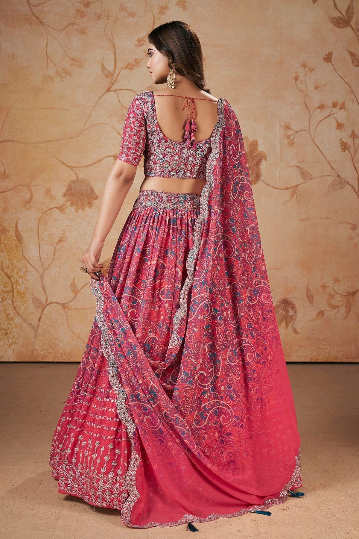 Faux Georgette Designer Lehenga Choli In Pink Colour LC1270089 B