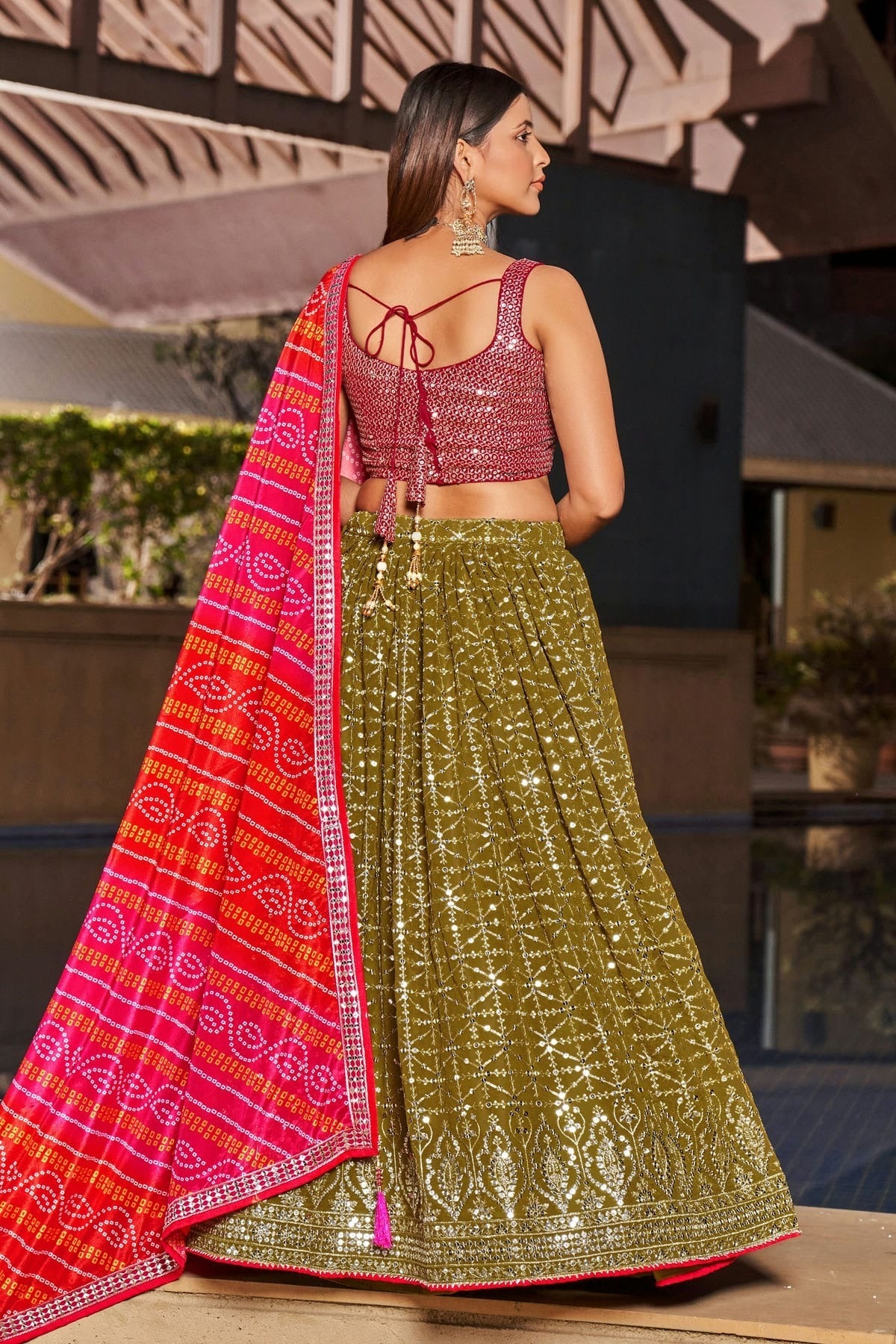 Georgette Embroidery A Line Lehenga Choli LC1010199 A
