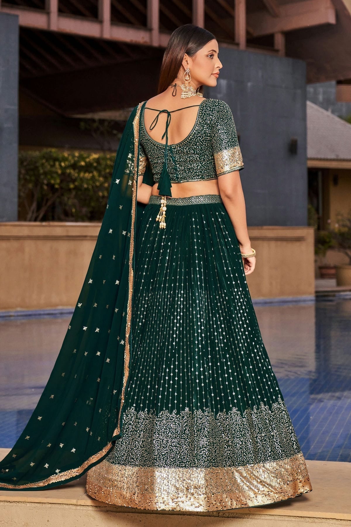 Georgette Embroidery A Line Lehenga Choli LC1010205 A
