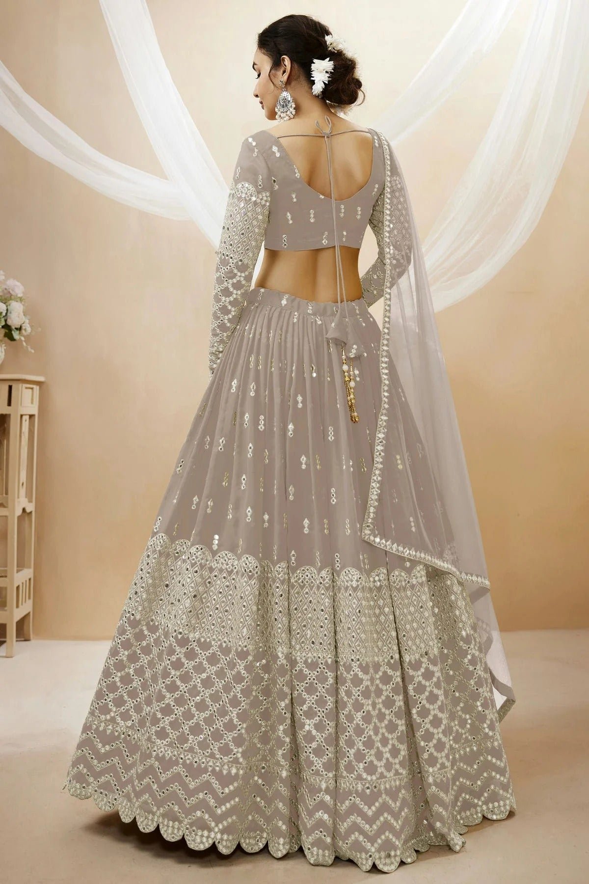 Georgette Embroidery A Line Lehenga Choli LC1010208 A
