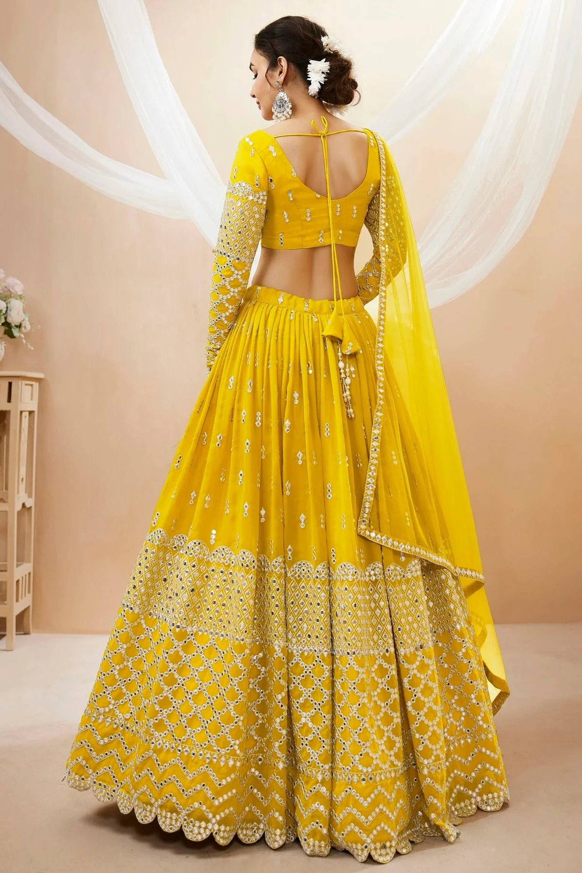 Georgette Embroidery A Line Lehenga Choli LC1010209 A