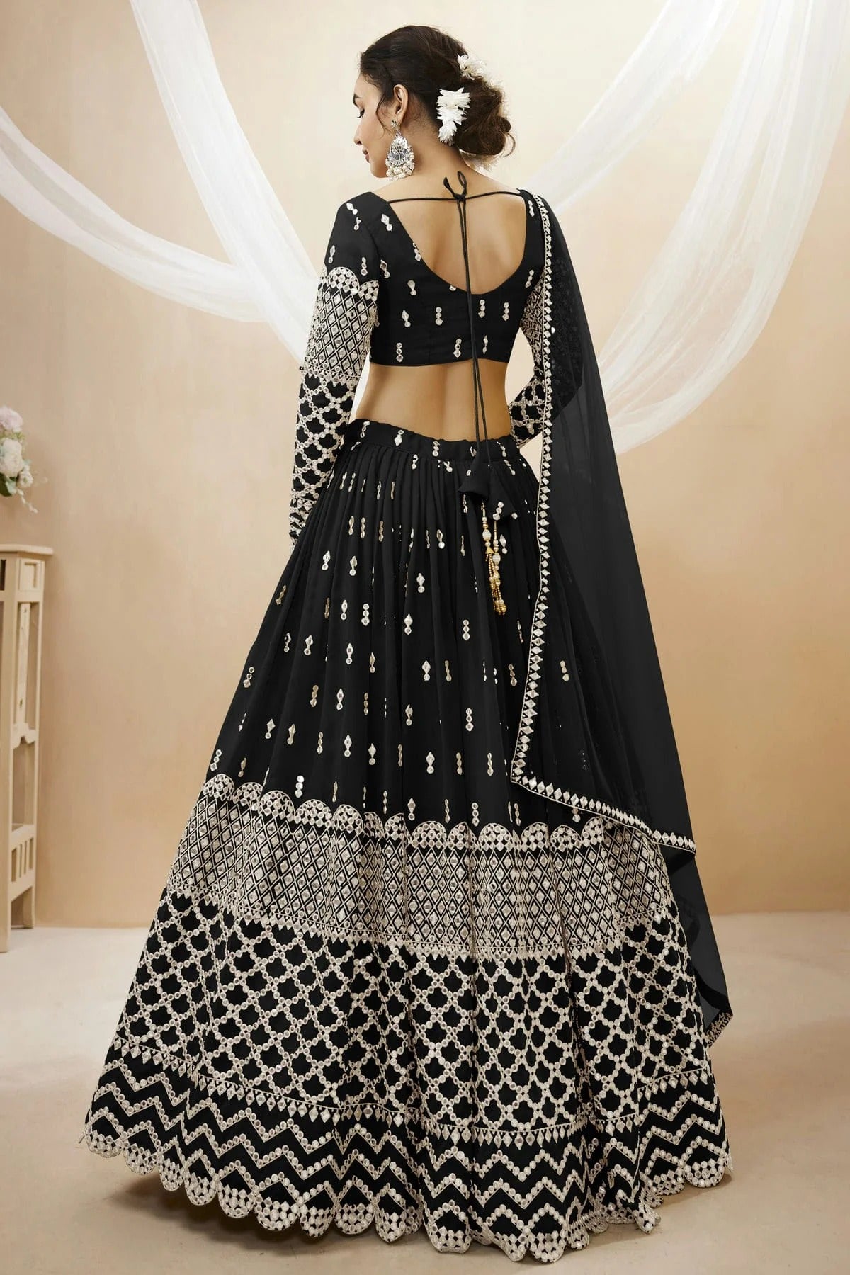 Georgette Embroidery A Line Lehenga Choli LC1010211 A