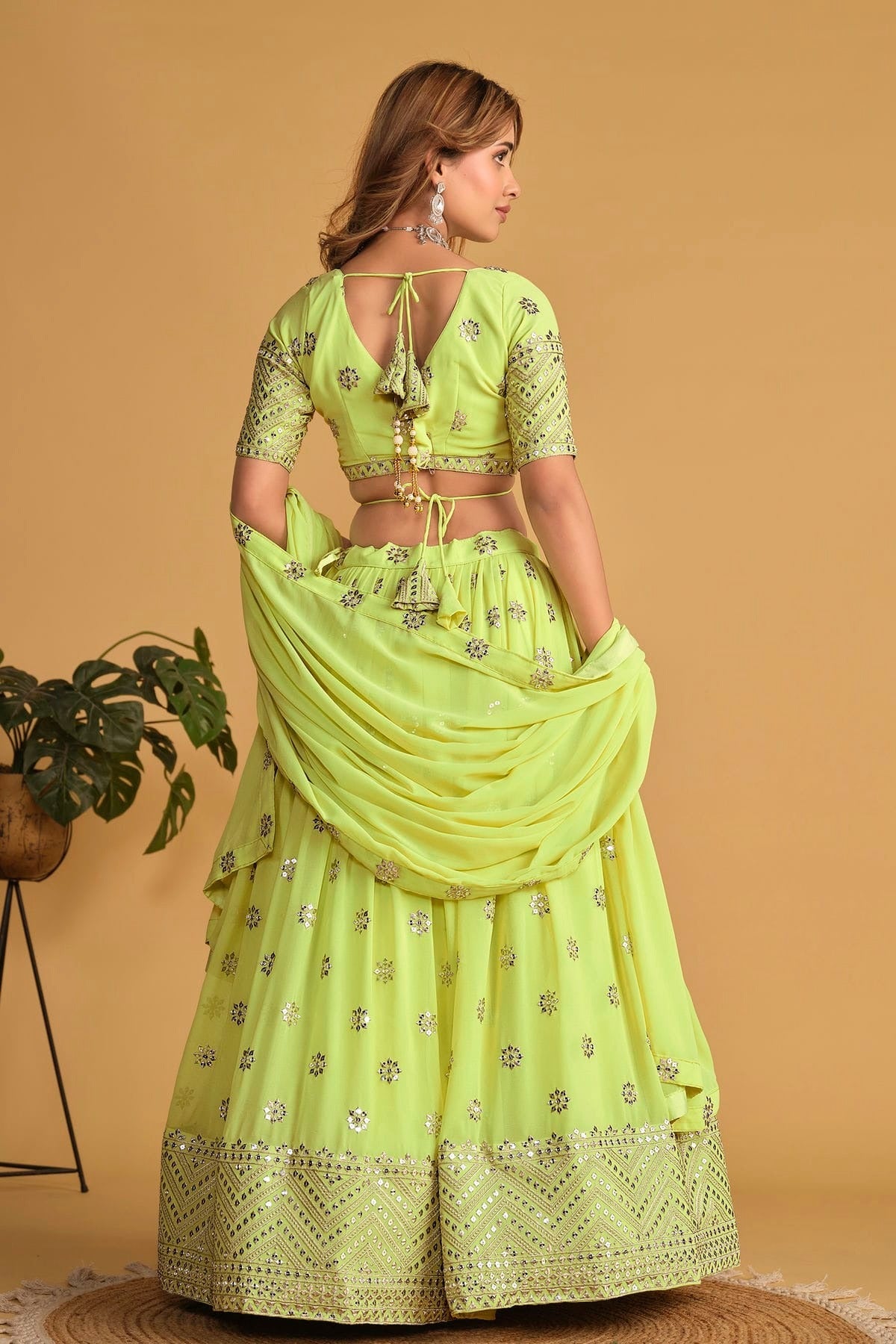 Georgette Embroidery A Line Lehenga Choli LC1010230 A