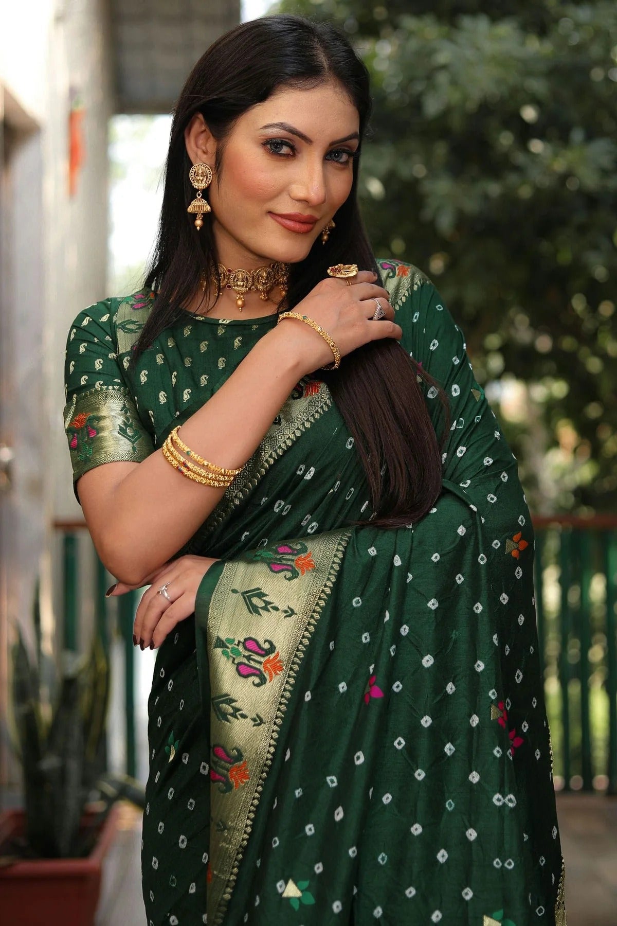 Green Colour Dola Silk Paithani Saree SD1110939 A