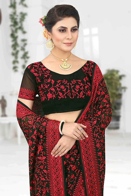 Green Colour Georgette Designer Saree SD1090633 A