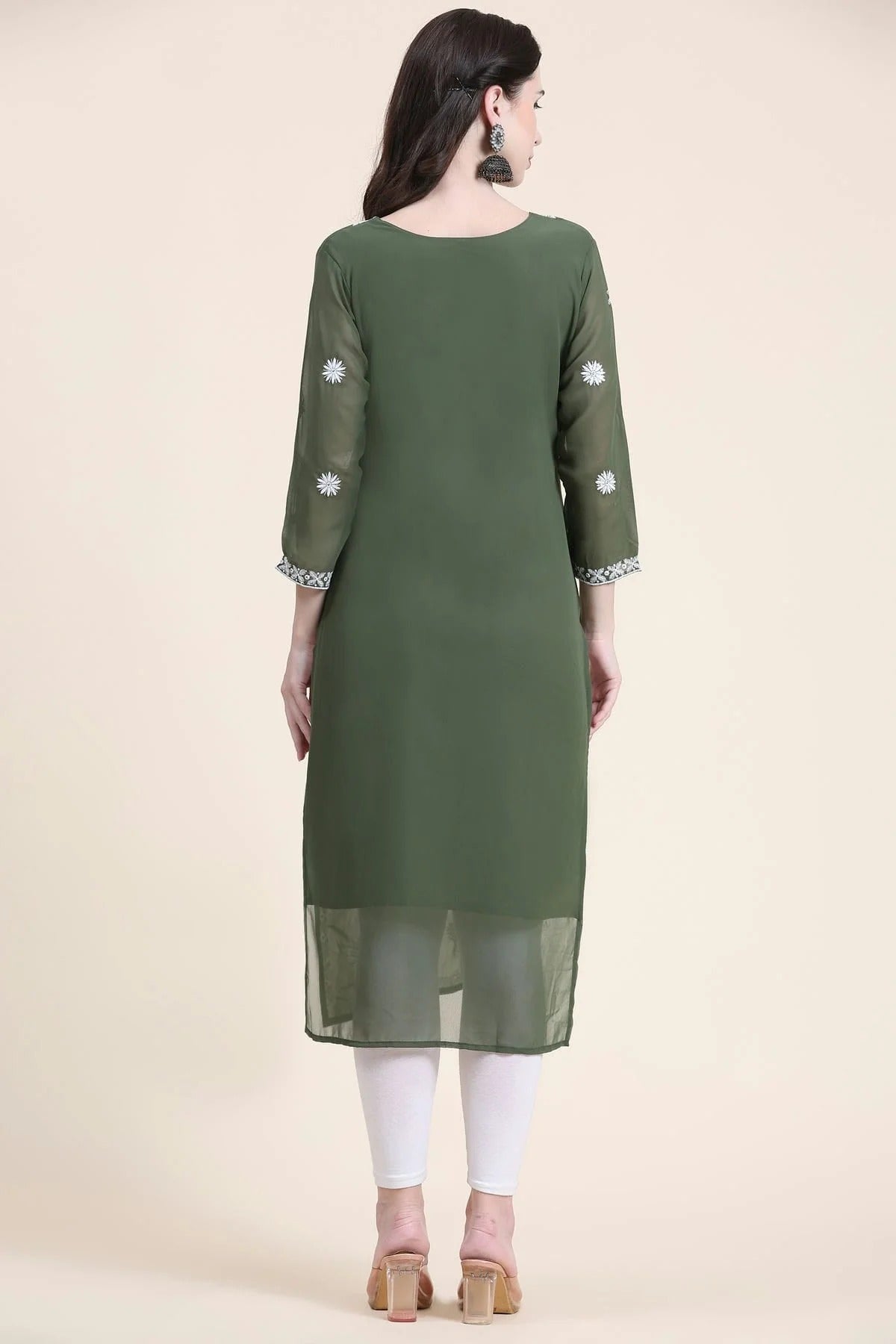 Green Colour Georgette Kurti KR1111289 A