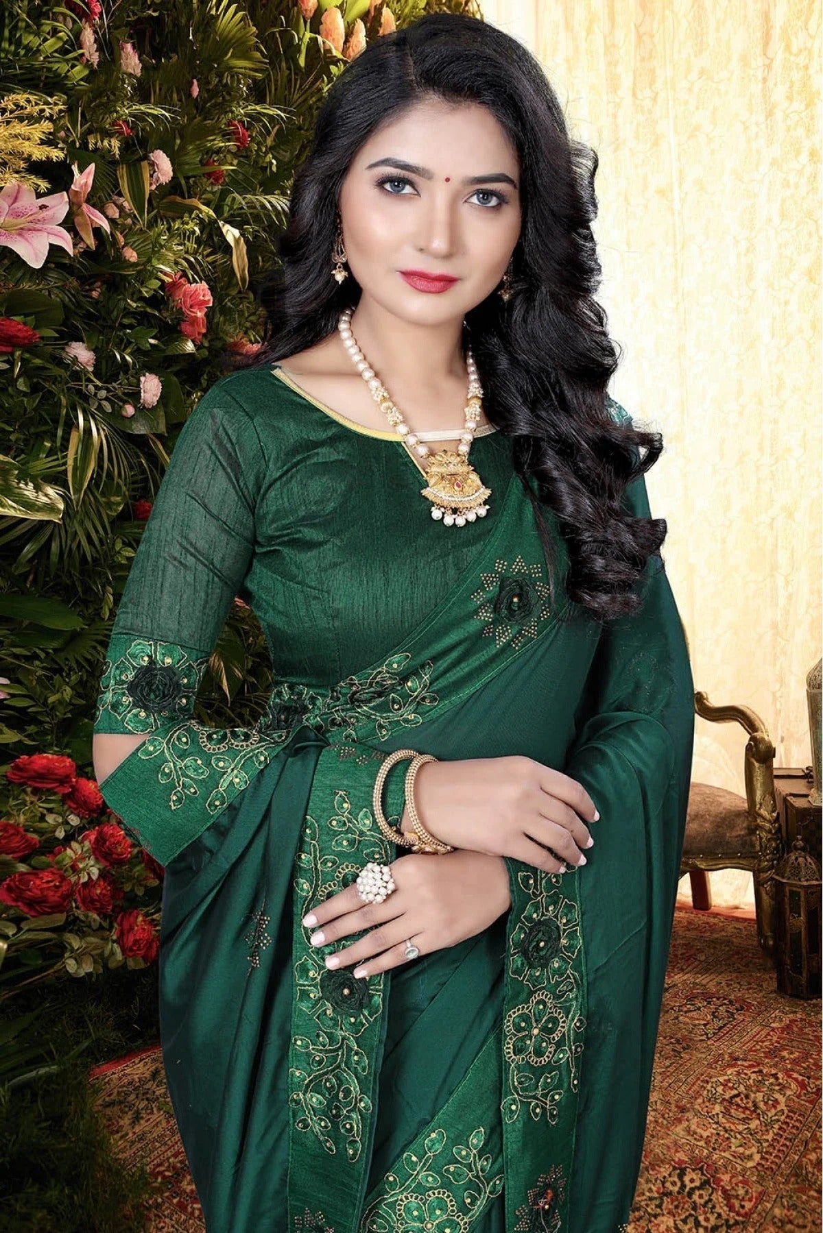 Green Colour Rangoli Silk Designer Saree SD1120627 A