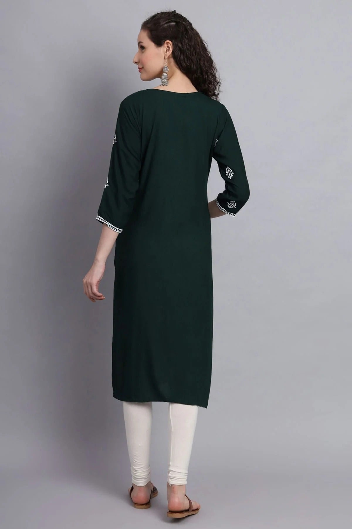 Green Colour Rayon Kurti KR1111127 A