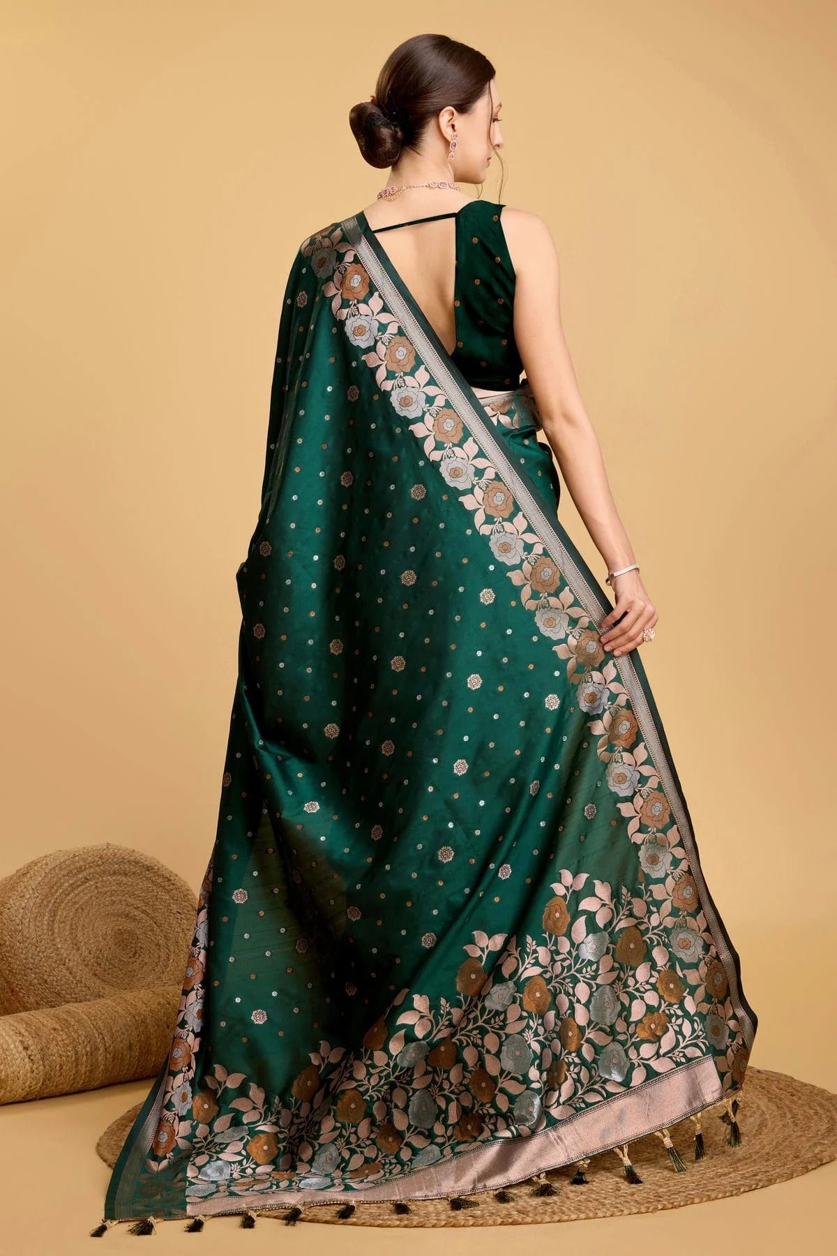 Green Colour Silk Saree SD1110023 A