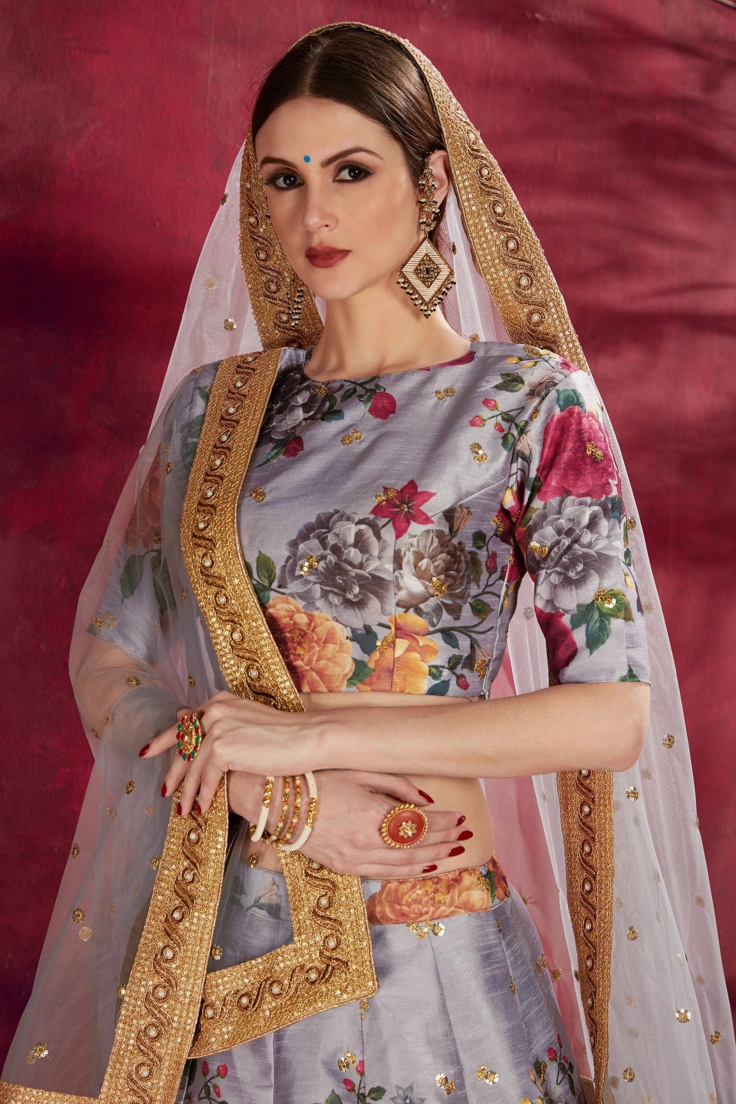 Grey Banglori Silk Designer Lehenga Choli LC1010144 B