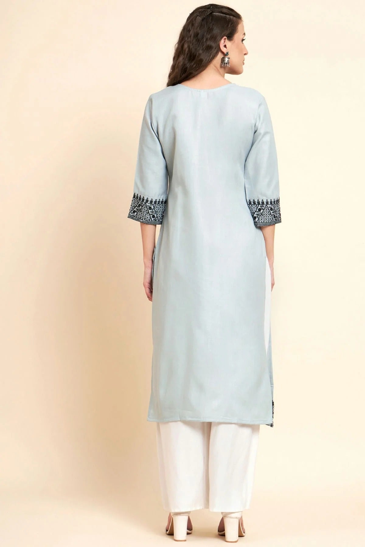 Grey Colour Cotton Kurti KR1111054 A