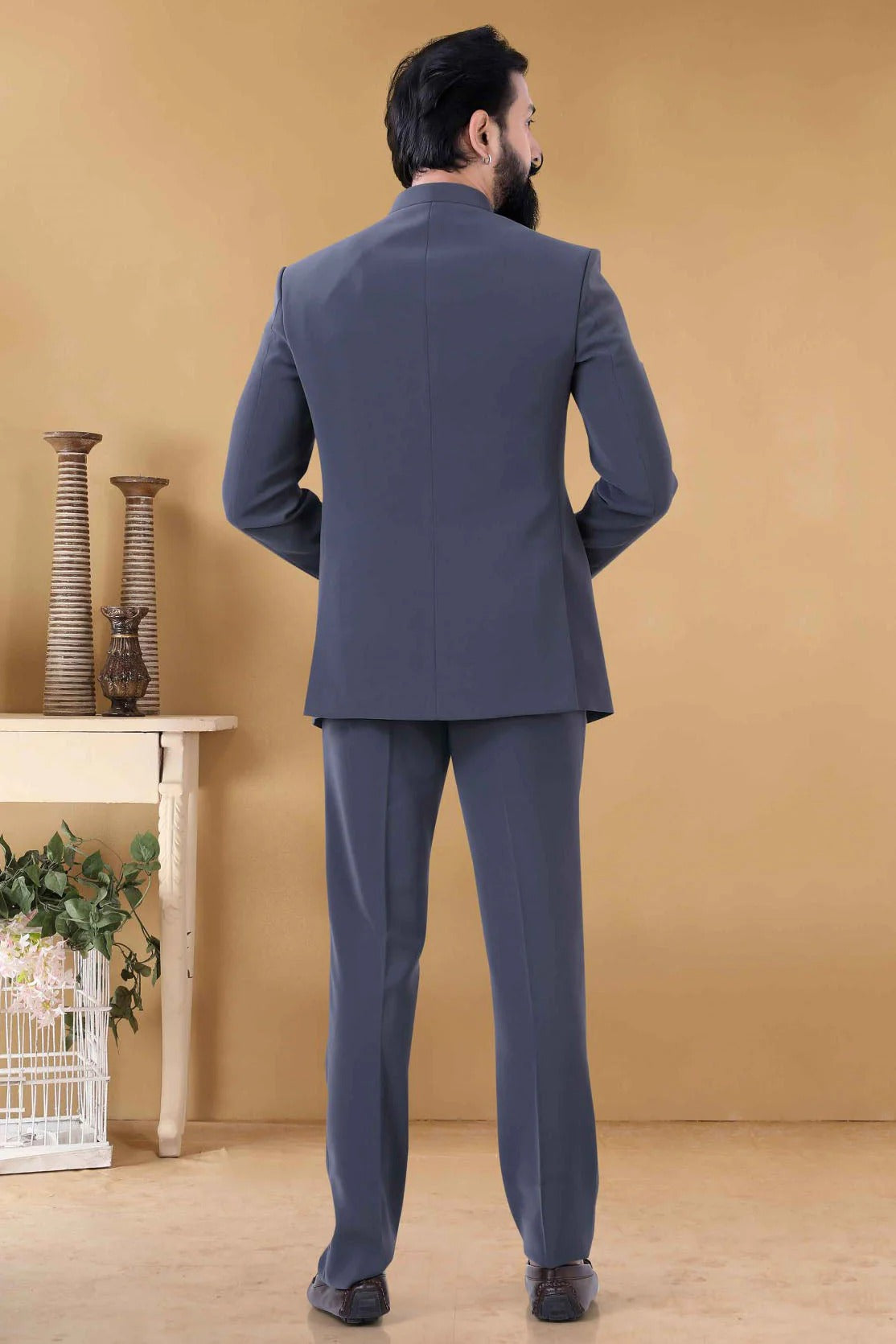Grey Colour Rayon Jodhpuri Suit SH1130012 A
