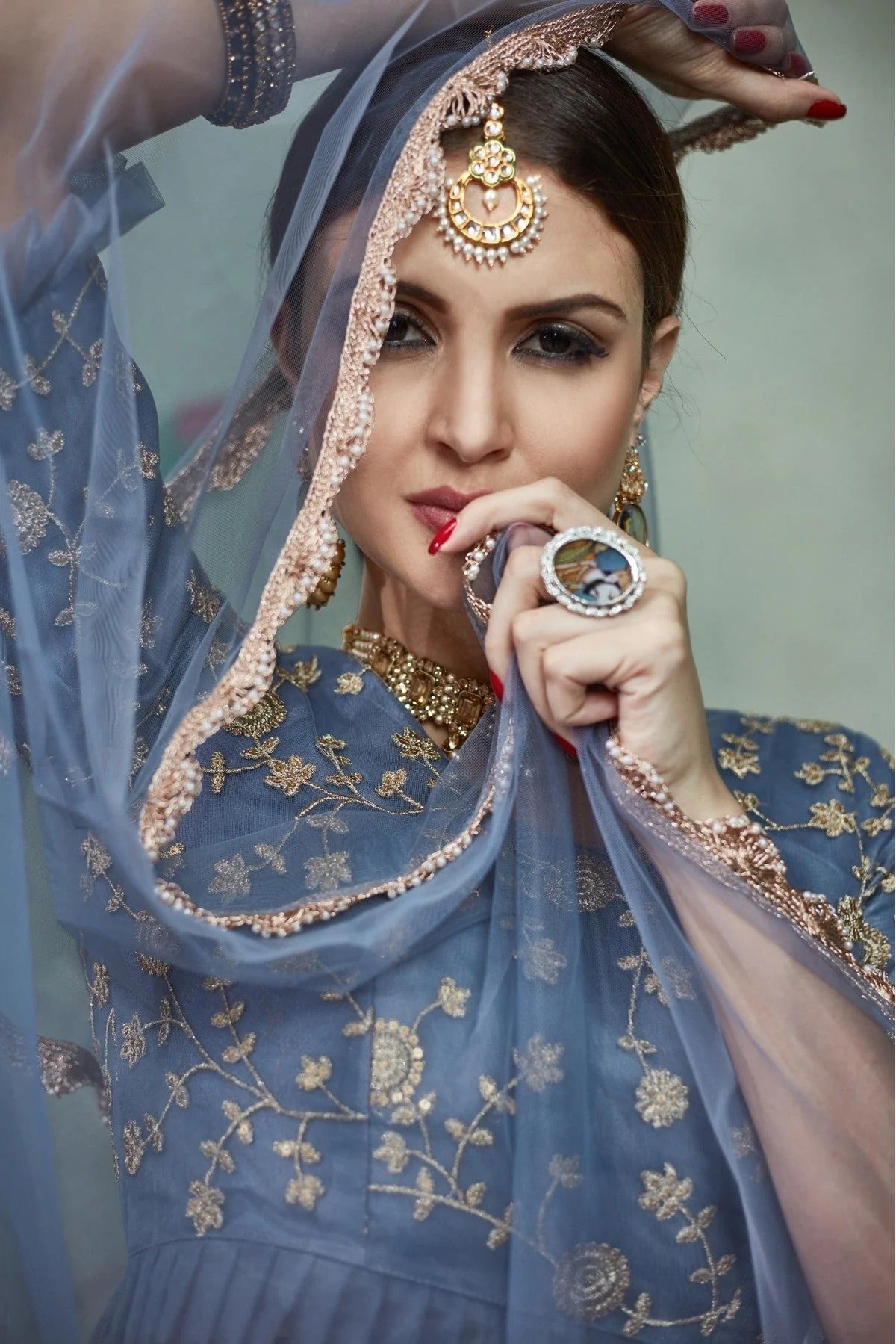 Grey Colour Soft Net Sequins Work Lehenga Choli LC1080422 B