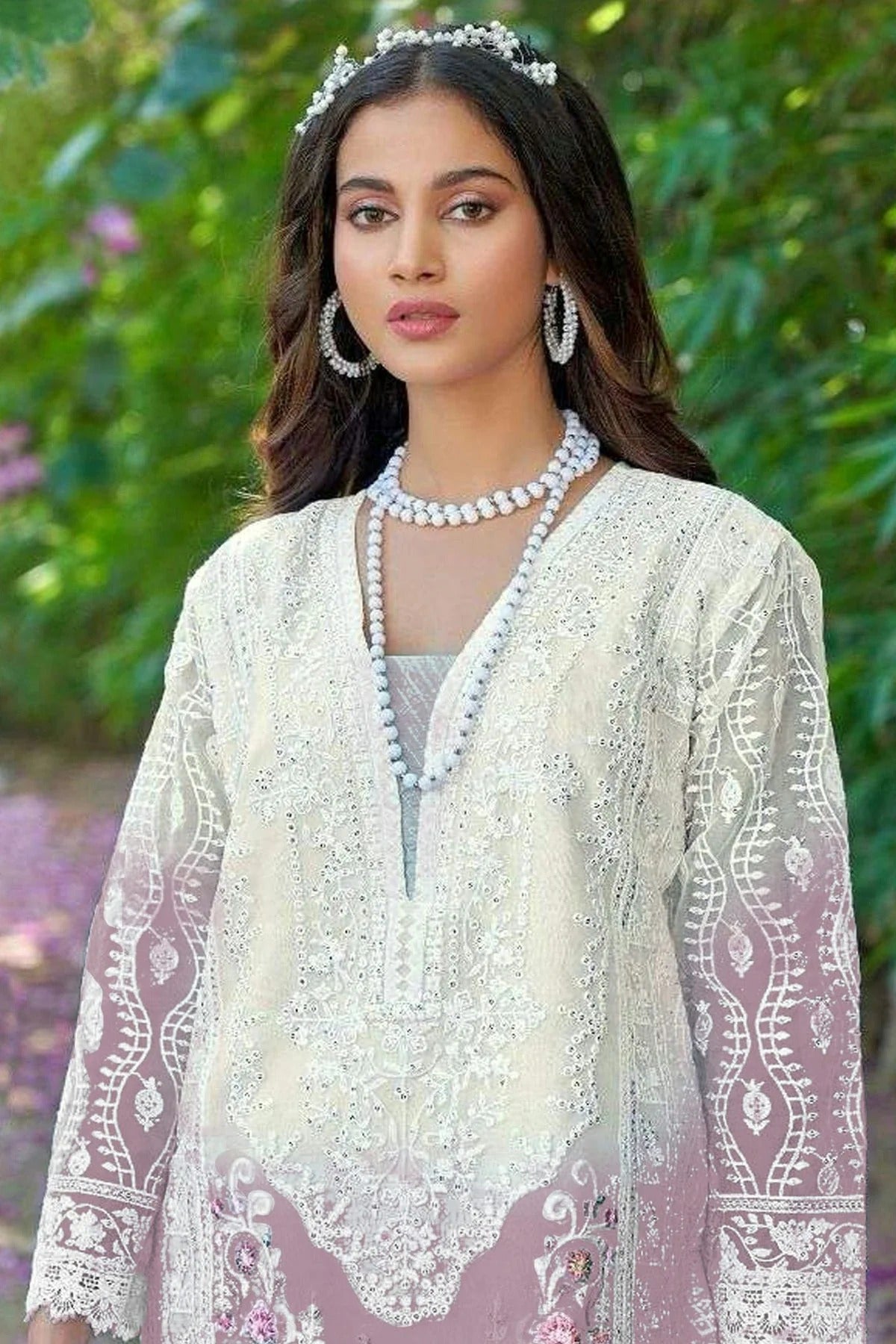 Lavender Colour Organza Pakistani Suit SM1140039 A