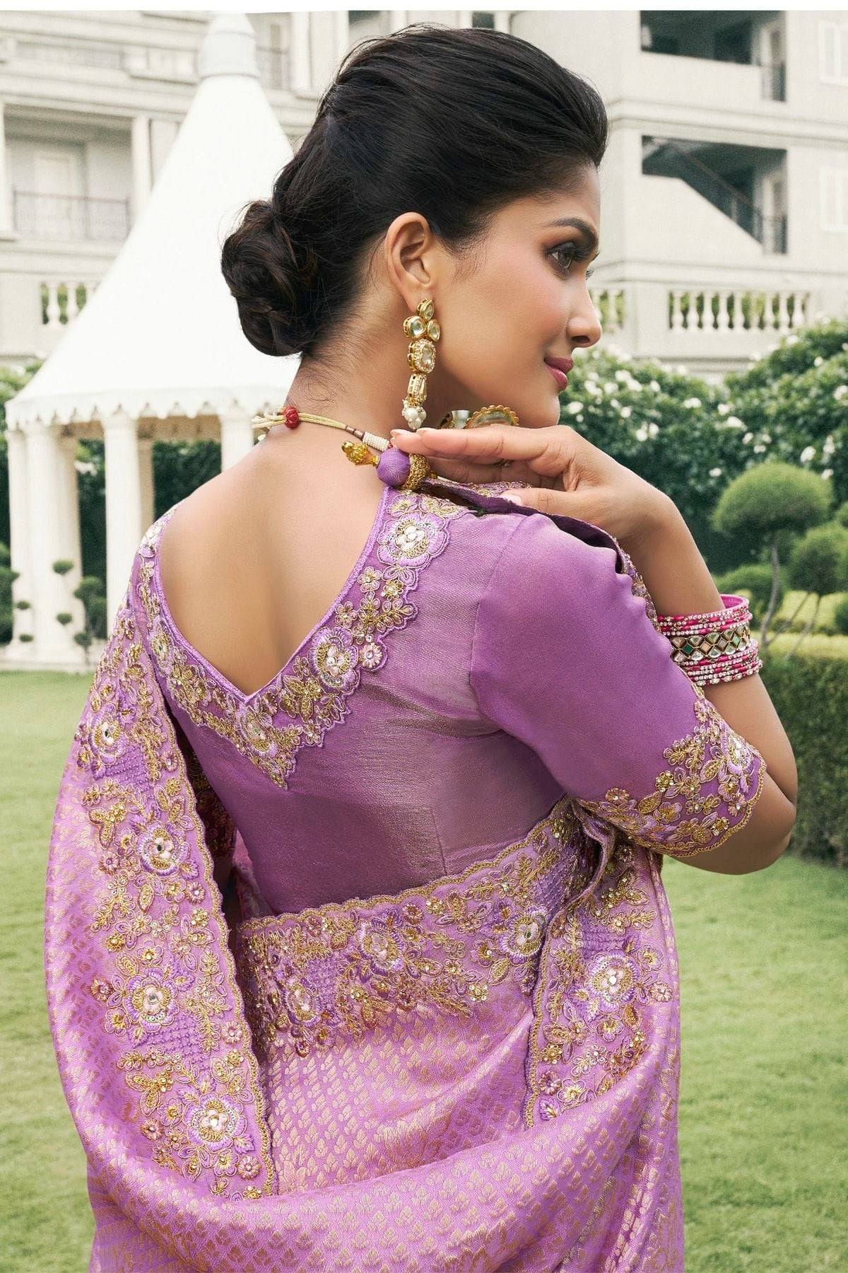 Lavender Colour Tissue Silk Designer Saree SD1290226 A