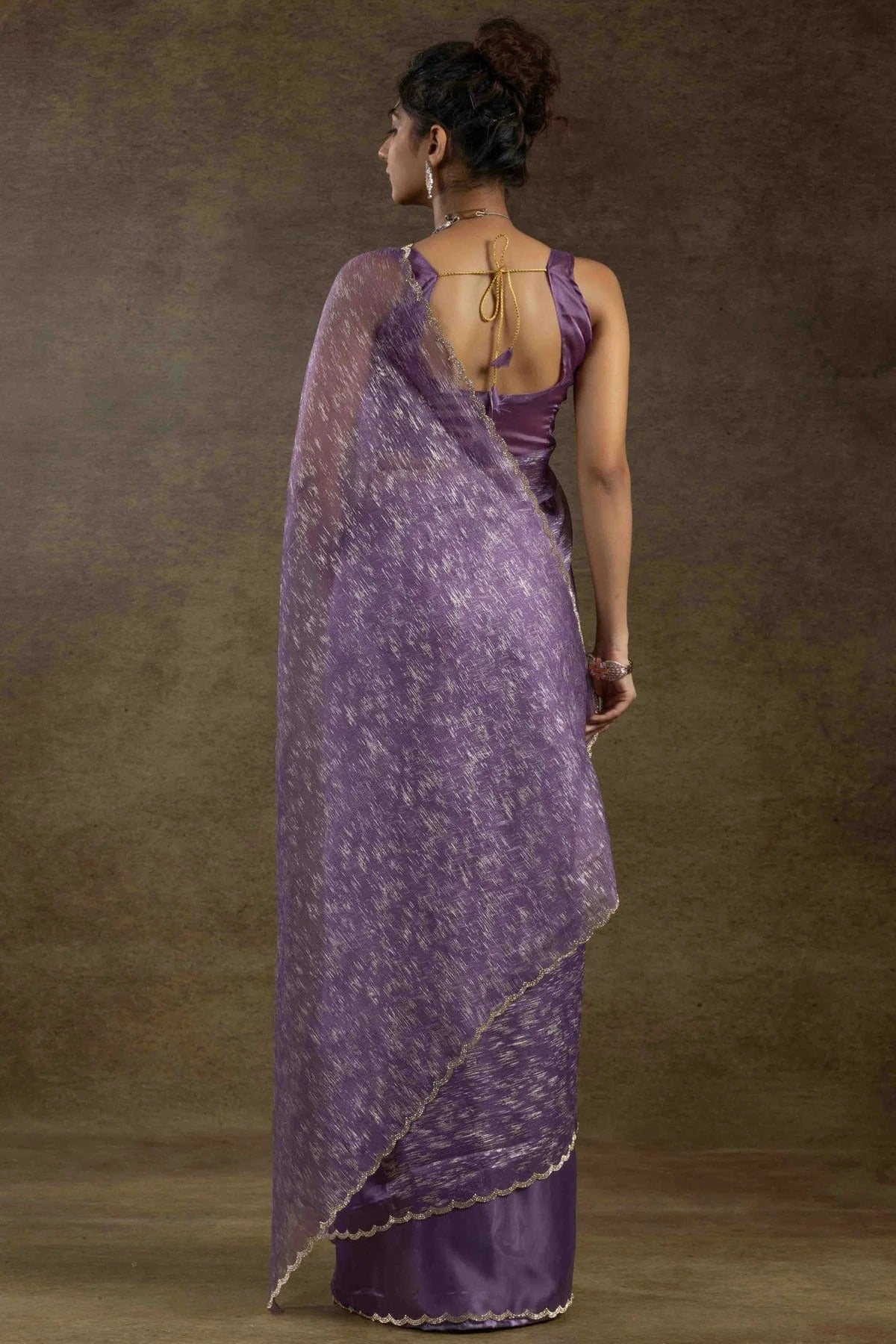 Lavender Colour Tissue Silk Ready To Wear Saree SD1122039 A